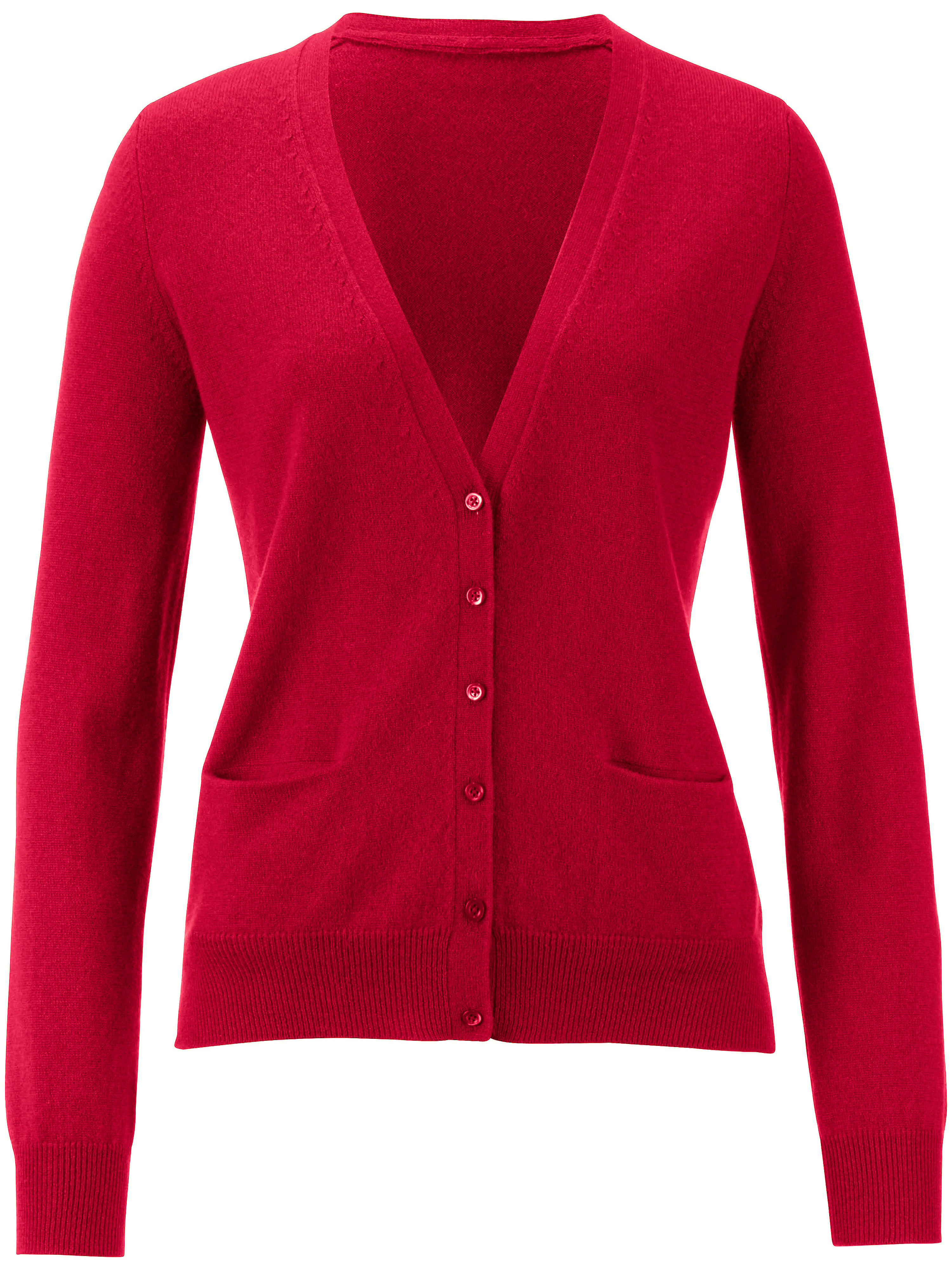 Image of Cardigan in 100% cashmere cashmere red