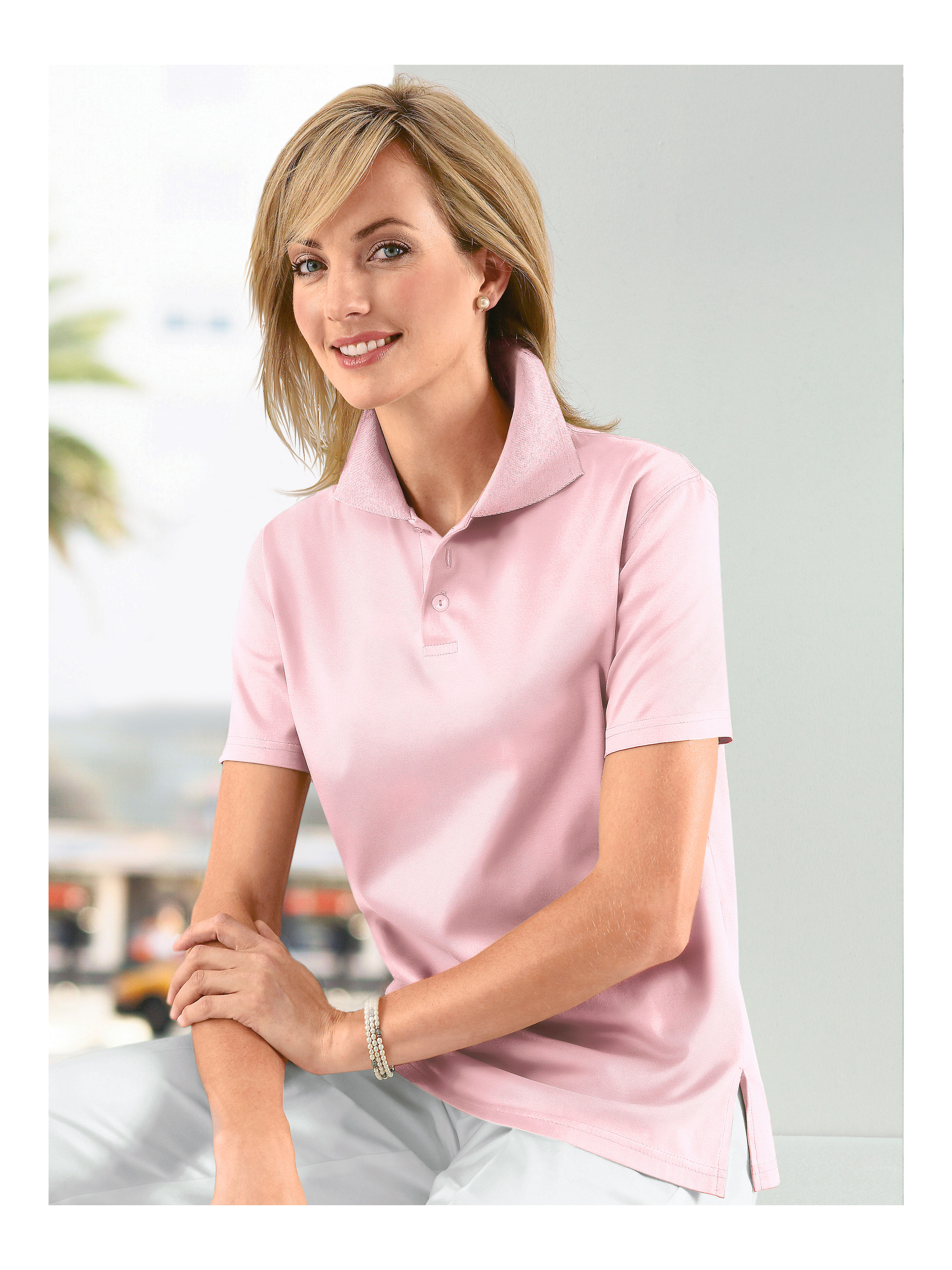 Image of Polo shirt Peter Hahn pale pink size: 14