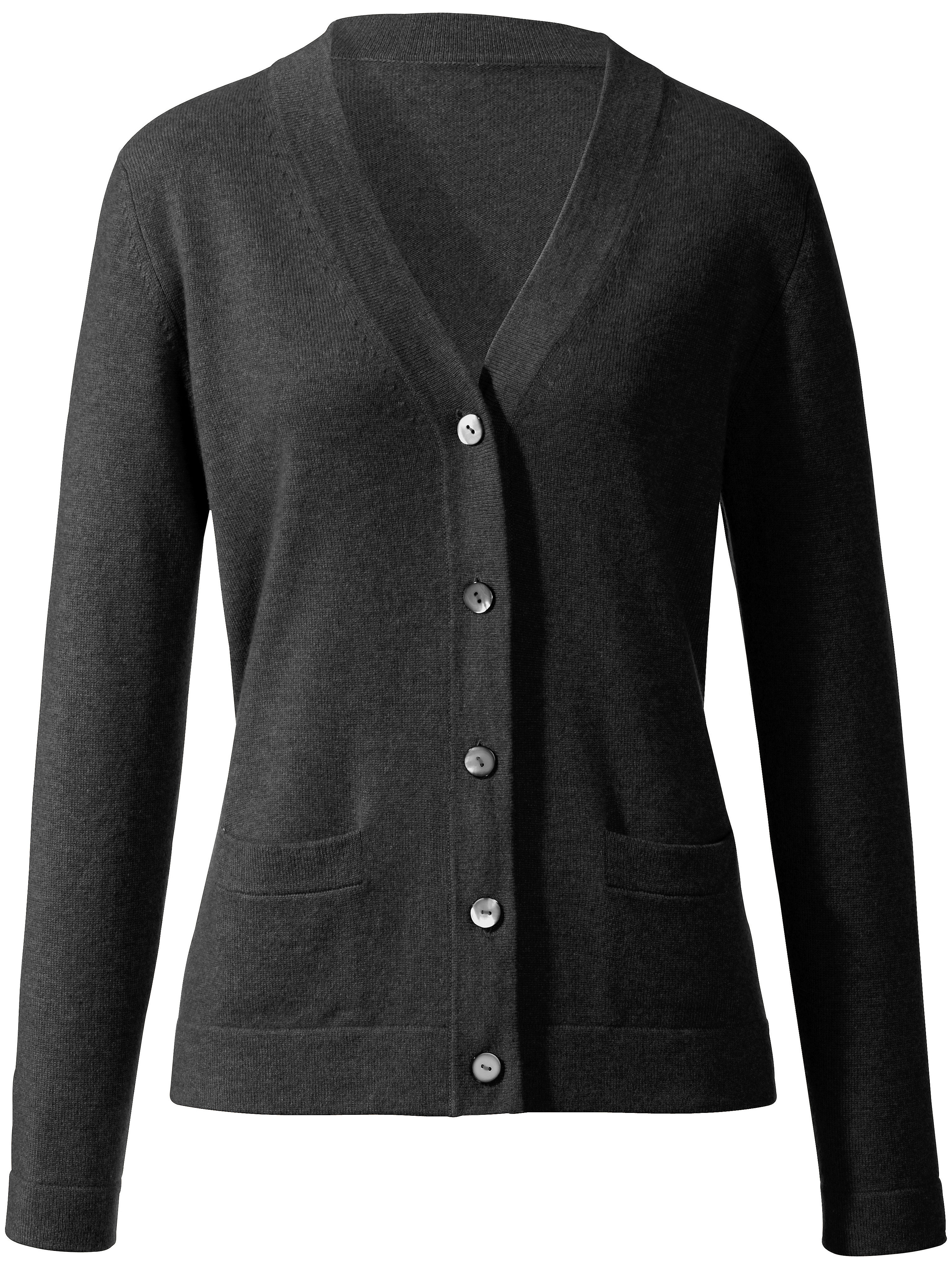 Image of Cardigan in pure cashmere cashmere grey size: 16