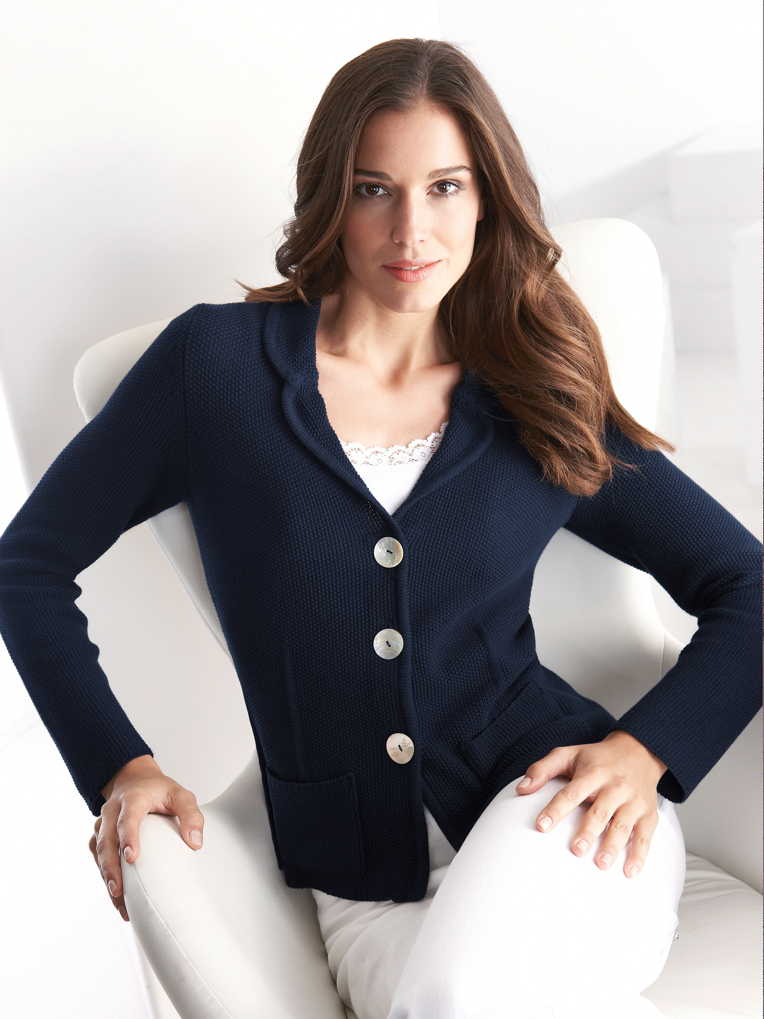 Image of Cardigan Peter Hahn blue