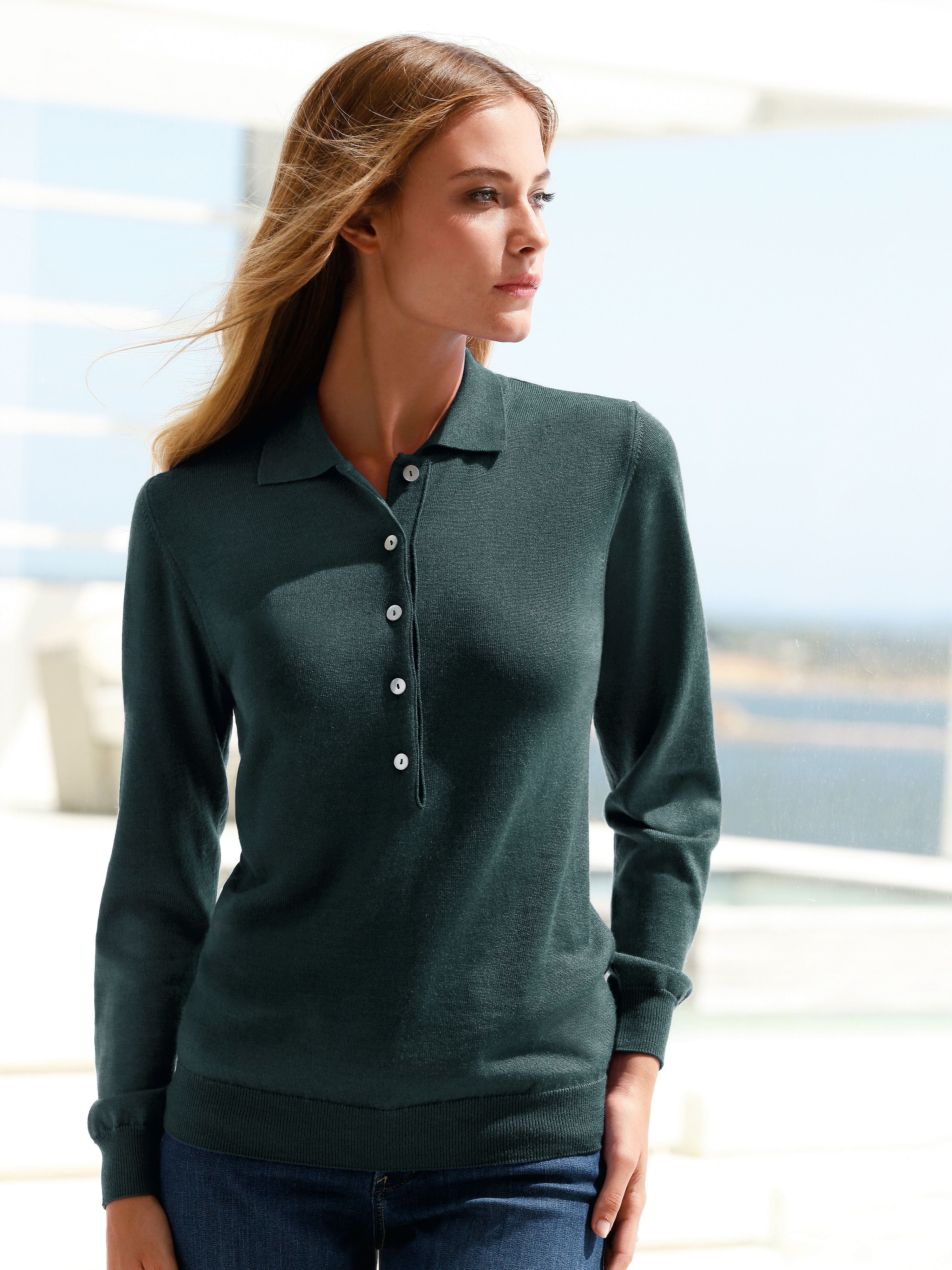 Image of Polo jumper Peter Hahn green size: 10