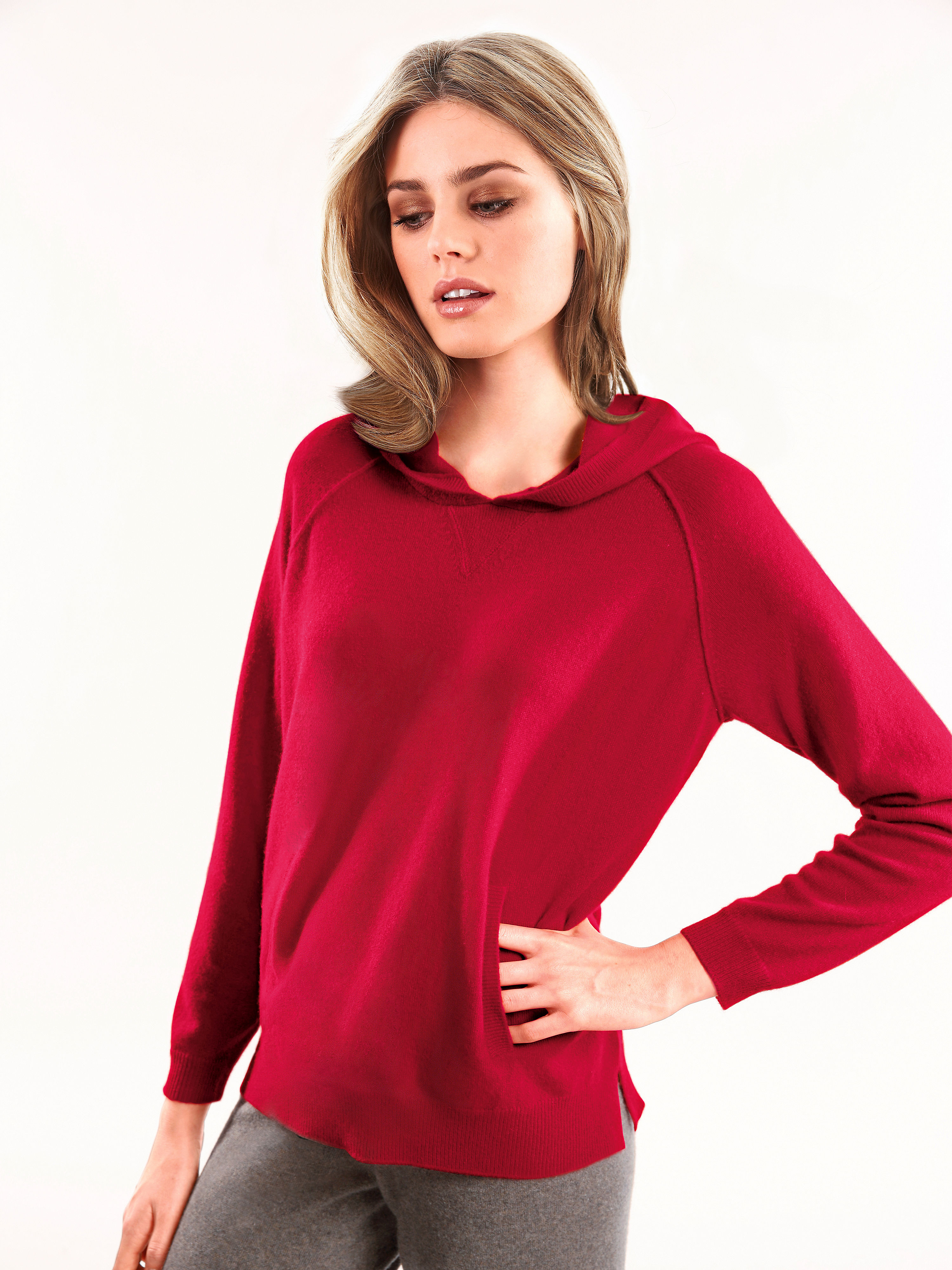 Image of Jumper in 100% cashmere cashmere red size: 12