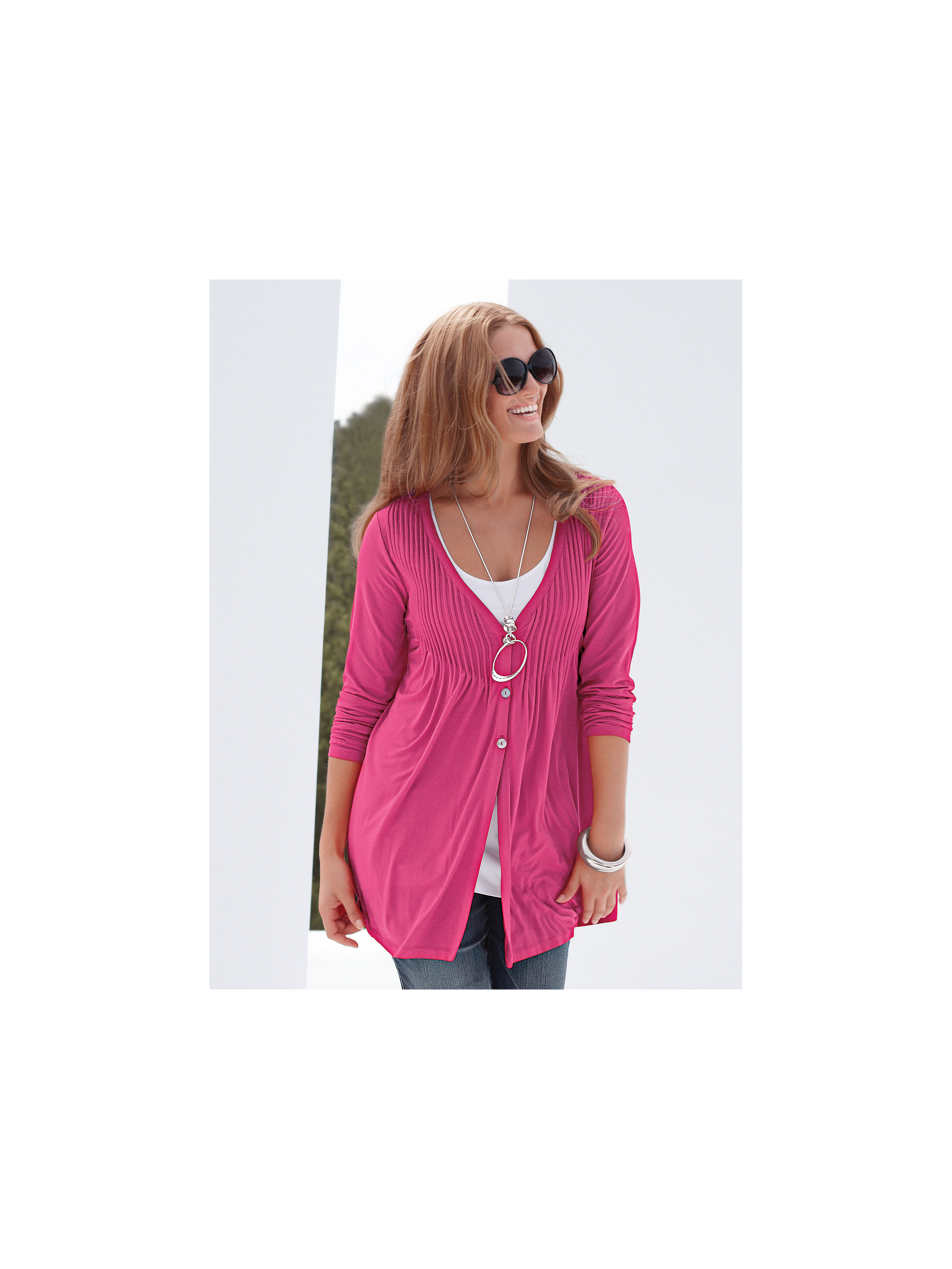 Image of Shirt Jacket Anna Aura bright pink size: 22