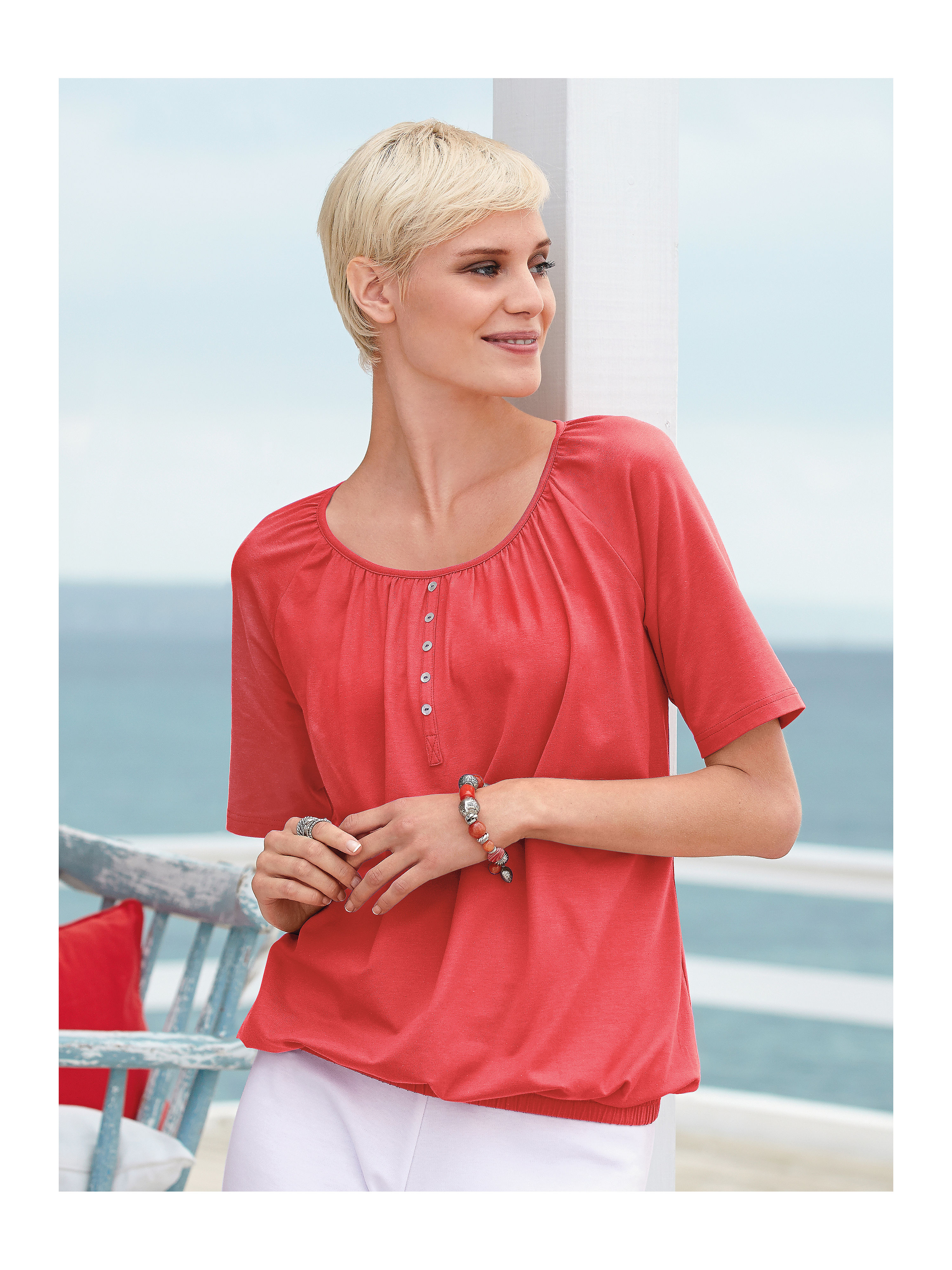 Image of Top Green Cotton red size: 26