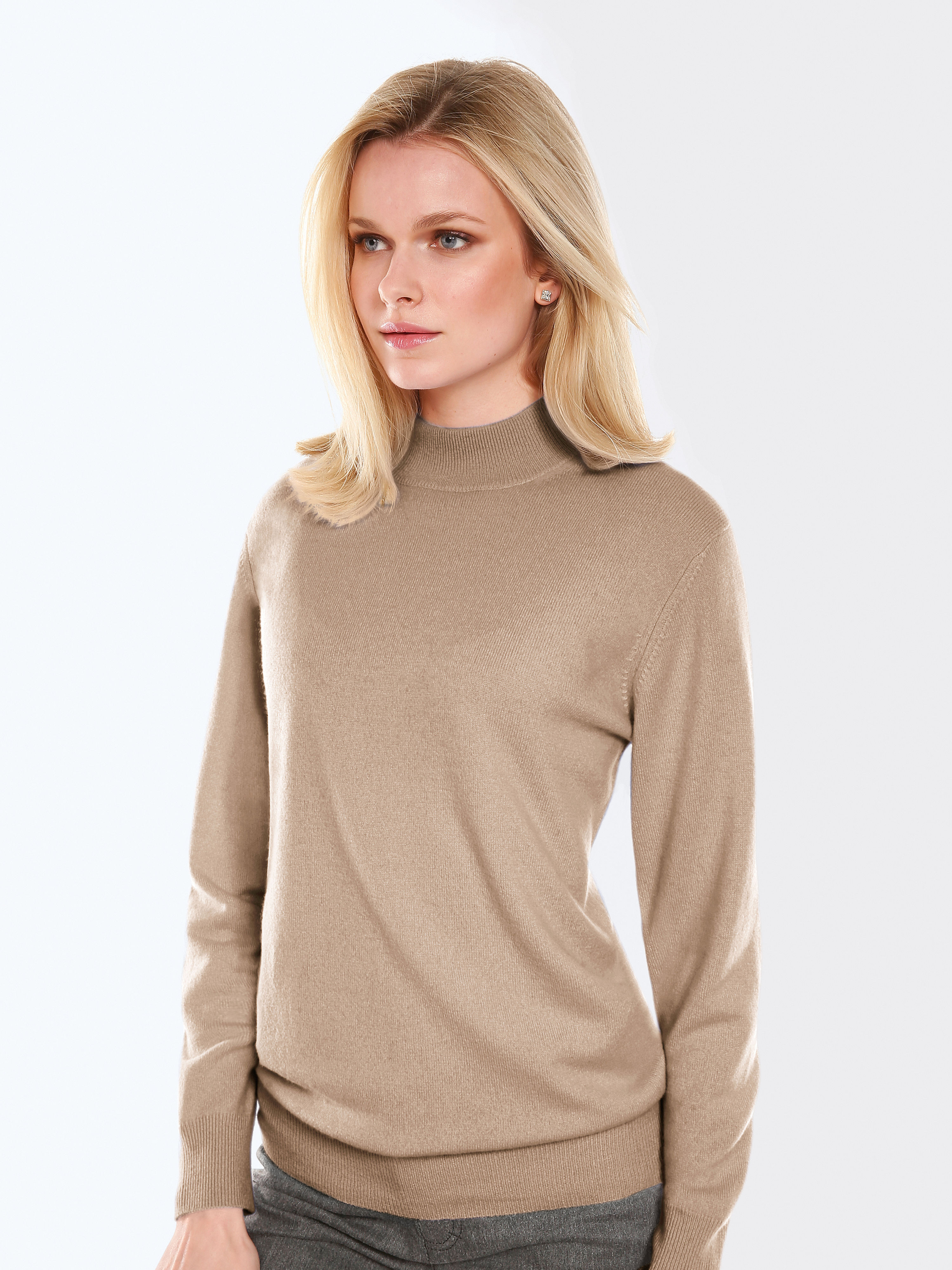 Image of Jumper in 100% cashmere cashmere brown size: 12