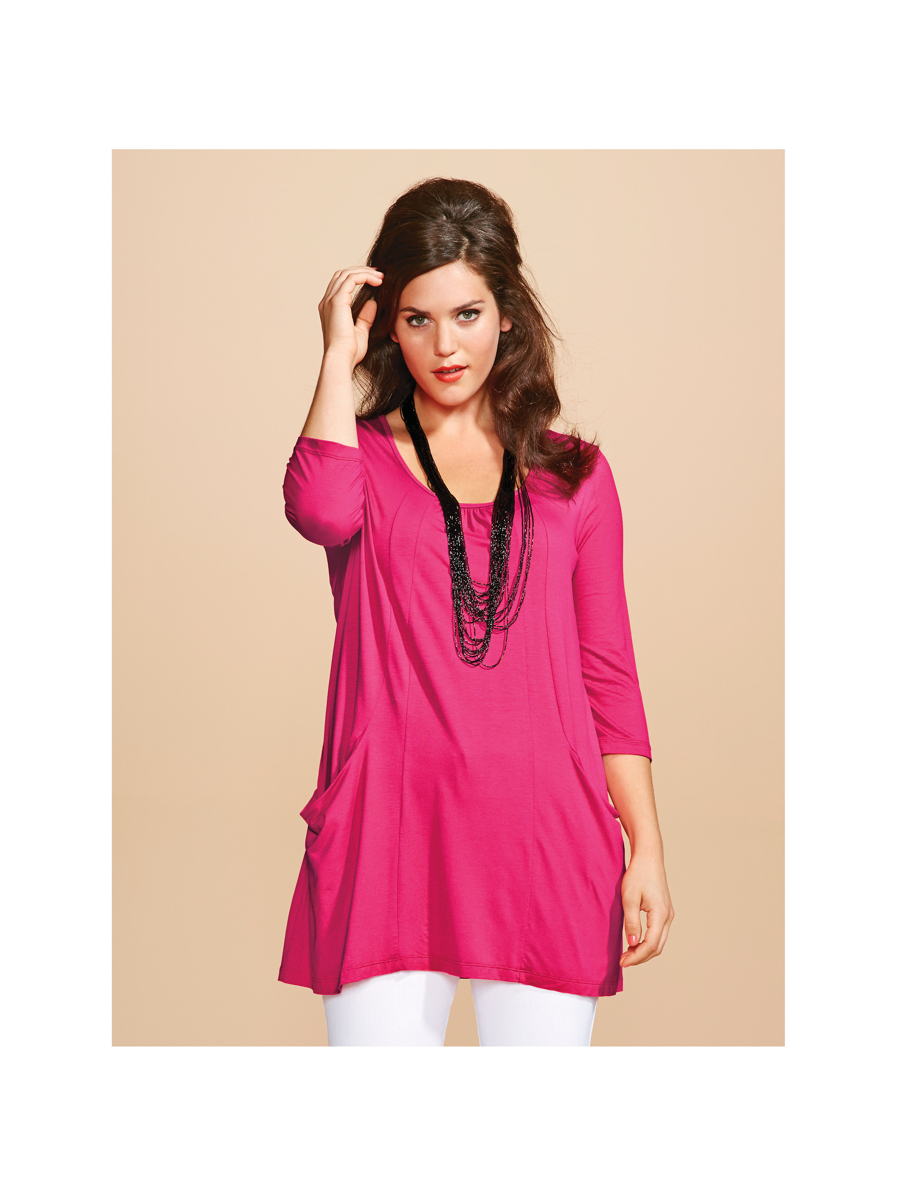 Image of Long top Anna Aura bright pink