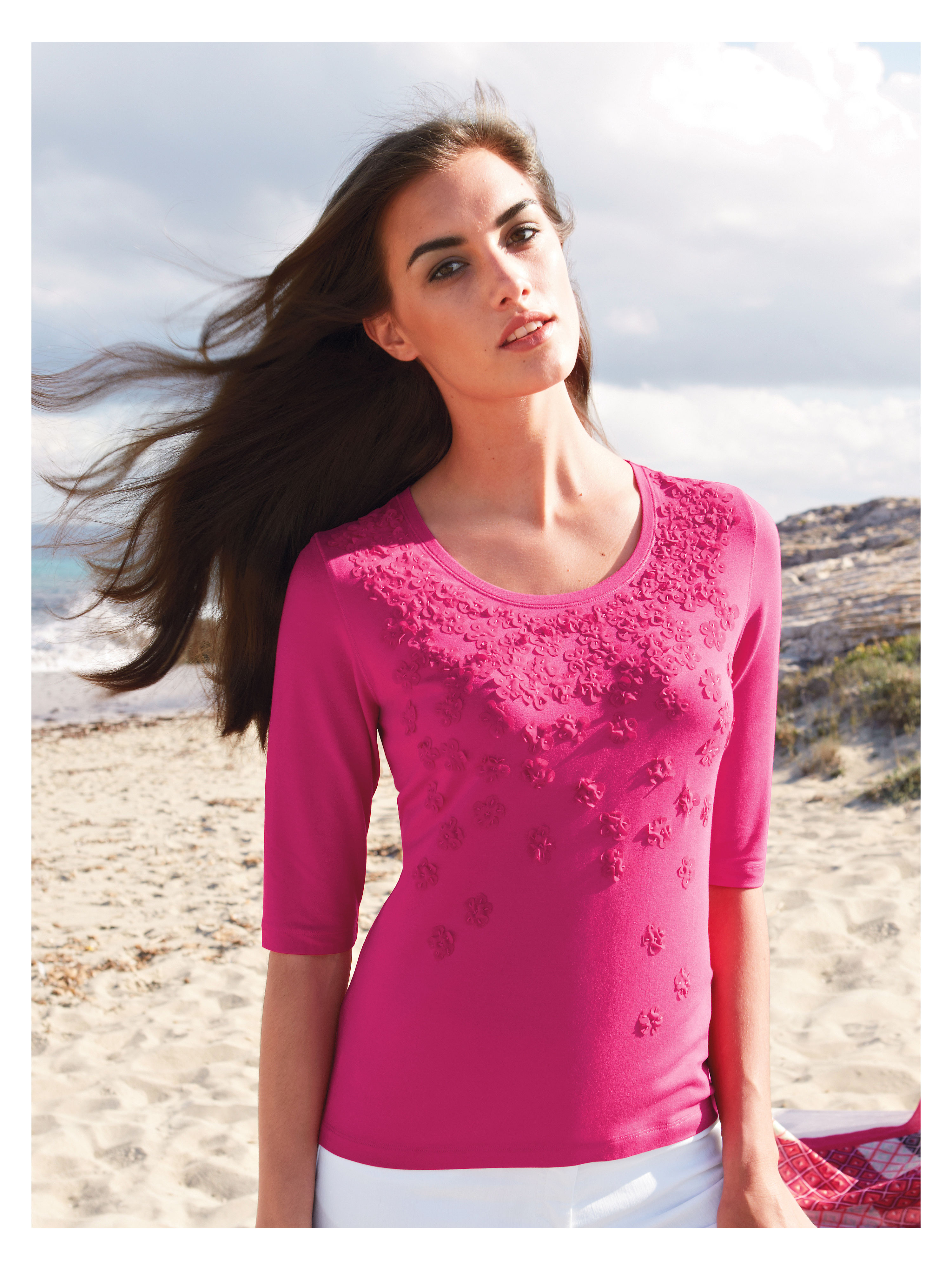 Image of Round neck top Peter Hahn bright pink size: 10