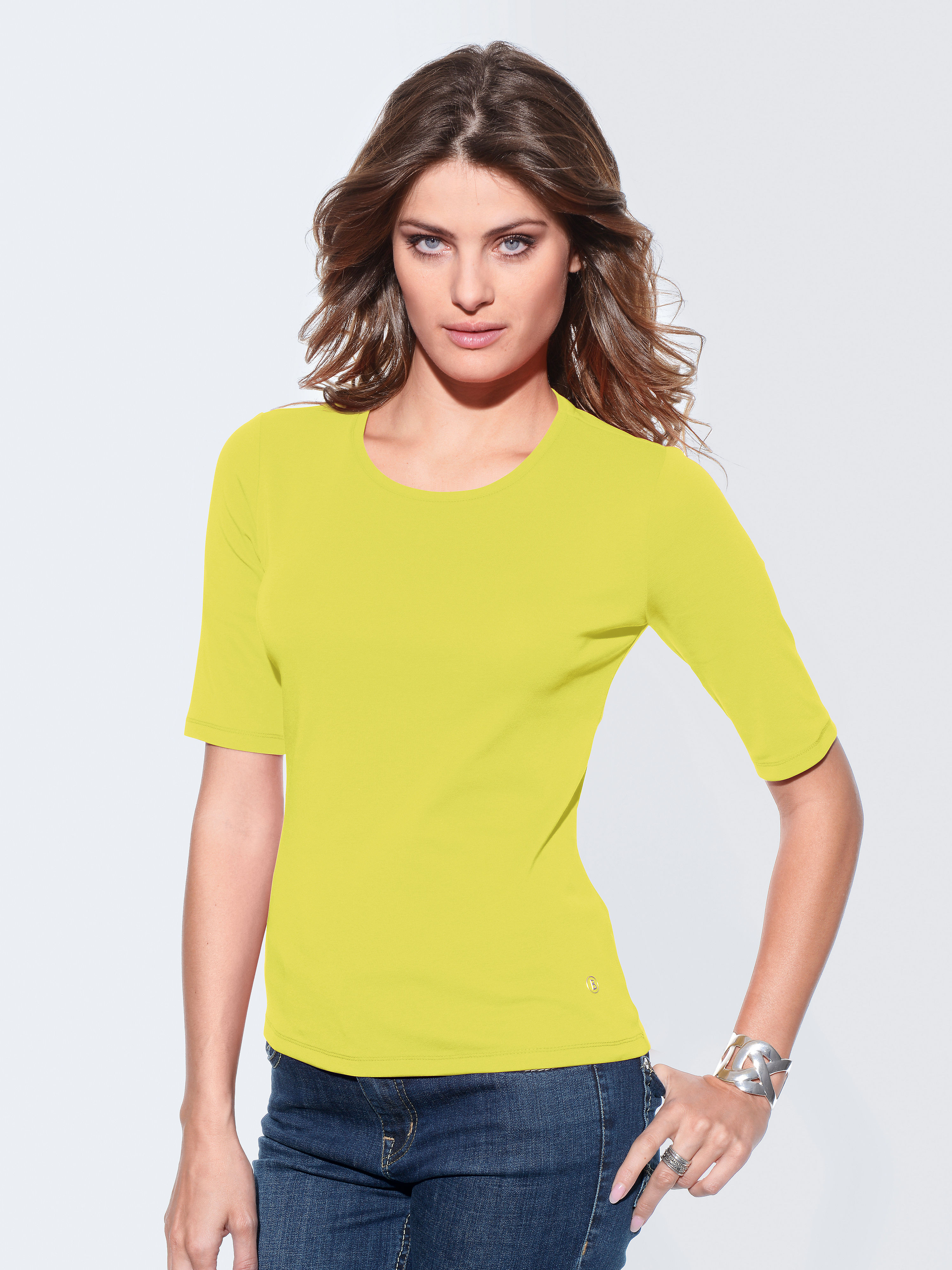 Image of Round neck top Bogner yellow