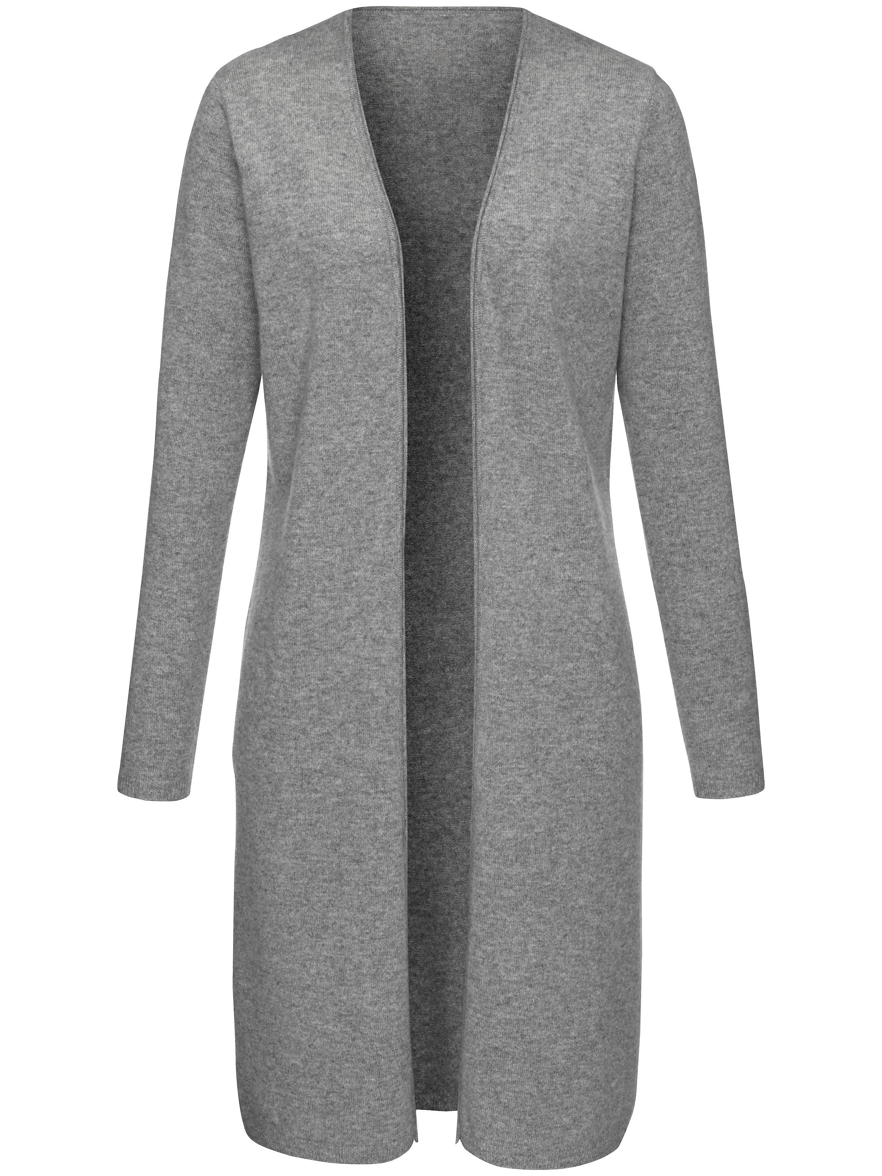 Image of Knitted coat in 100% cashmere cashmere grey