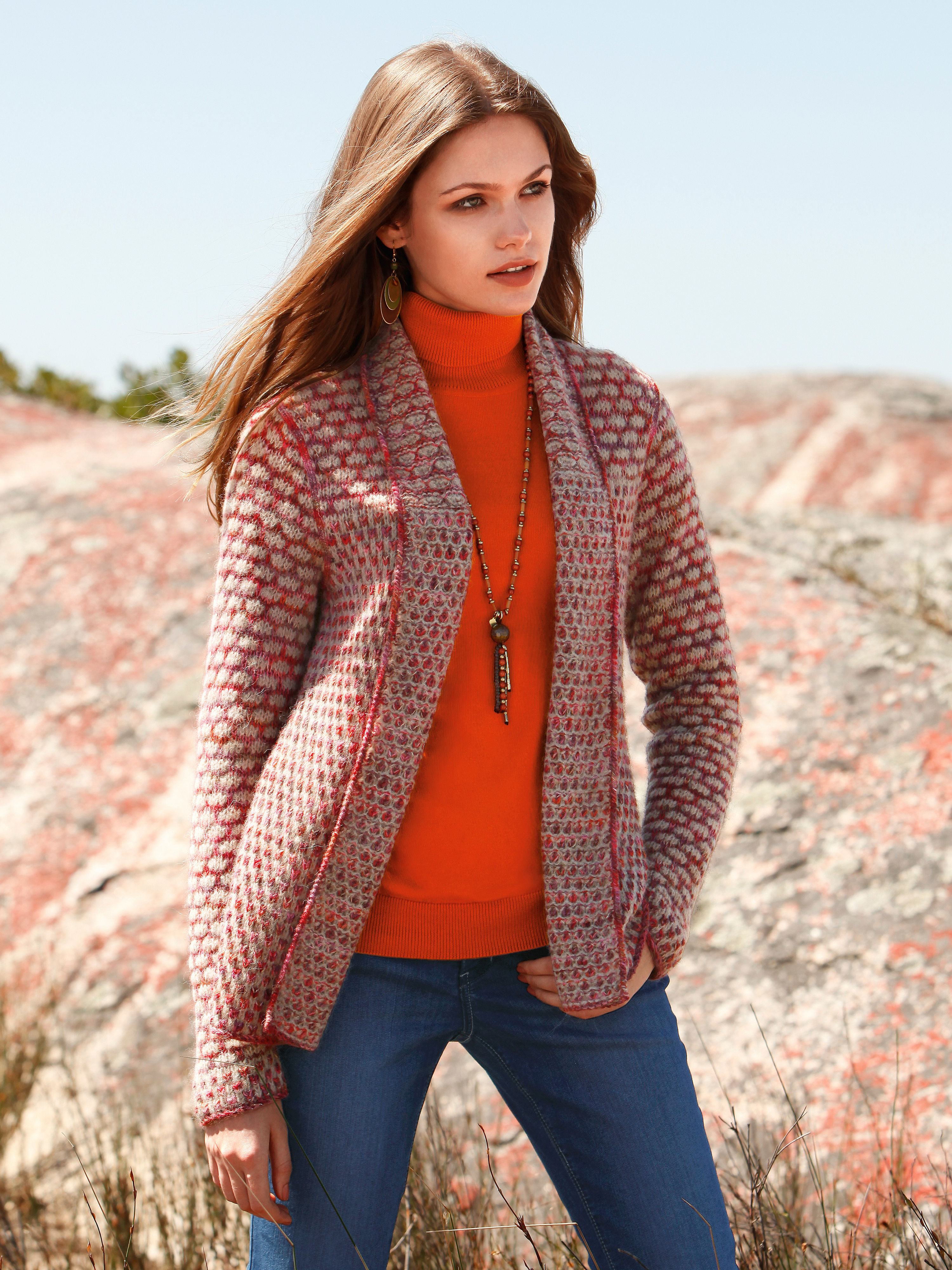 Image of Cardigan Inkadoro red