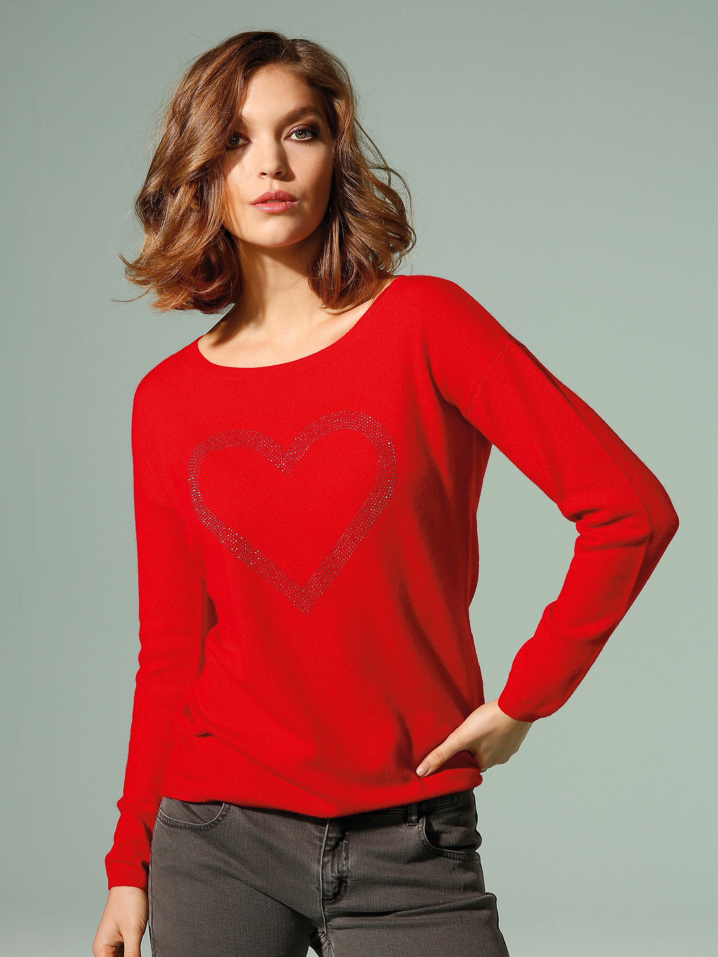 Image of Jumper in 100% cashmere Looxent red