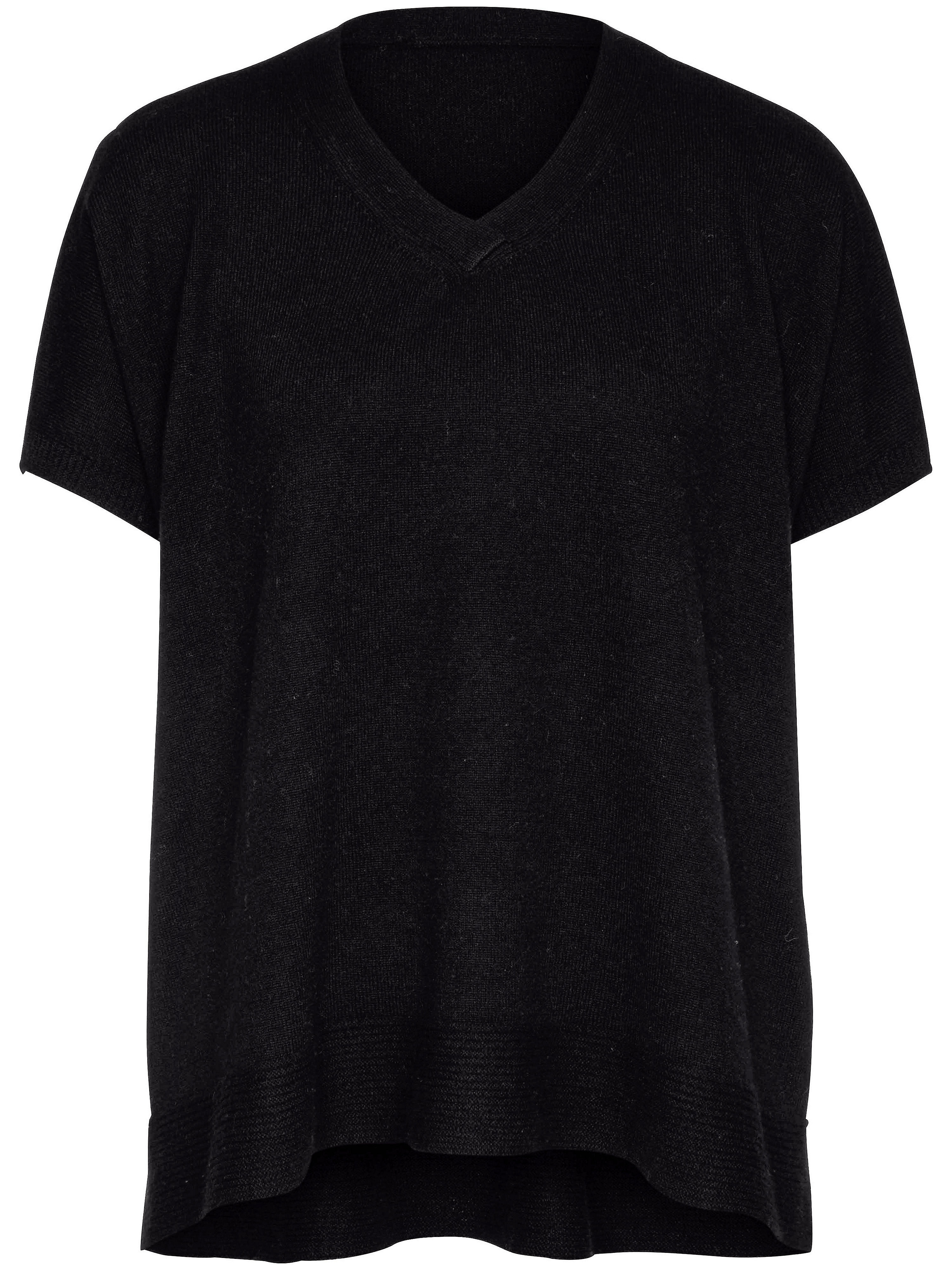 Image of Pure cashmere V neck pullover cashmere gold black