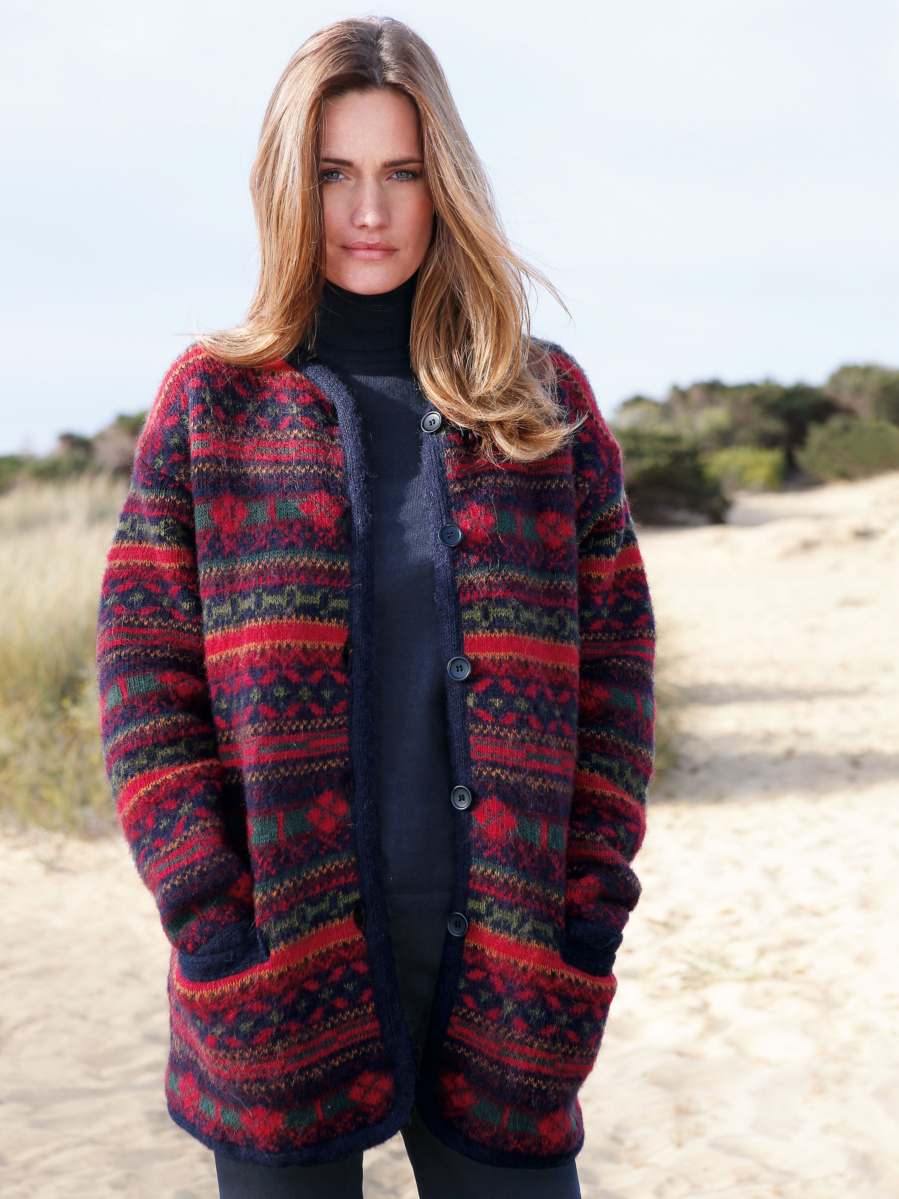 Image of Jacket in 100% new milled wool SAGA multicoloured size: 12