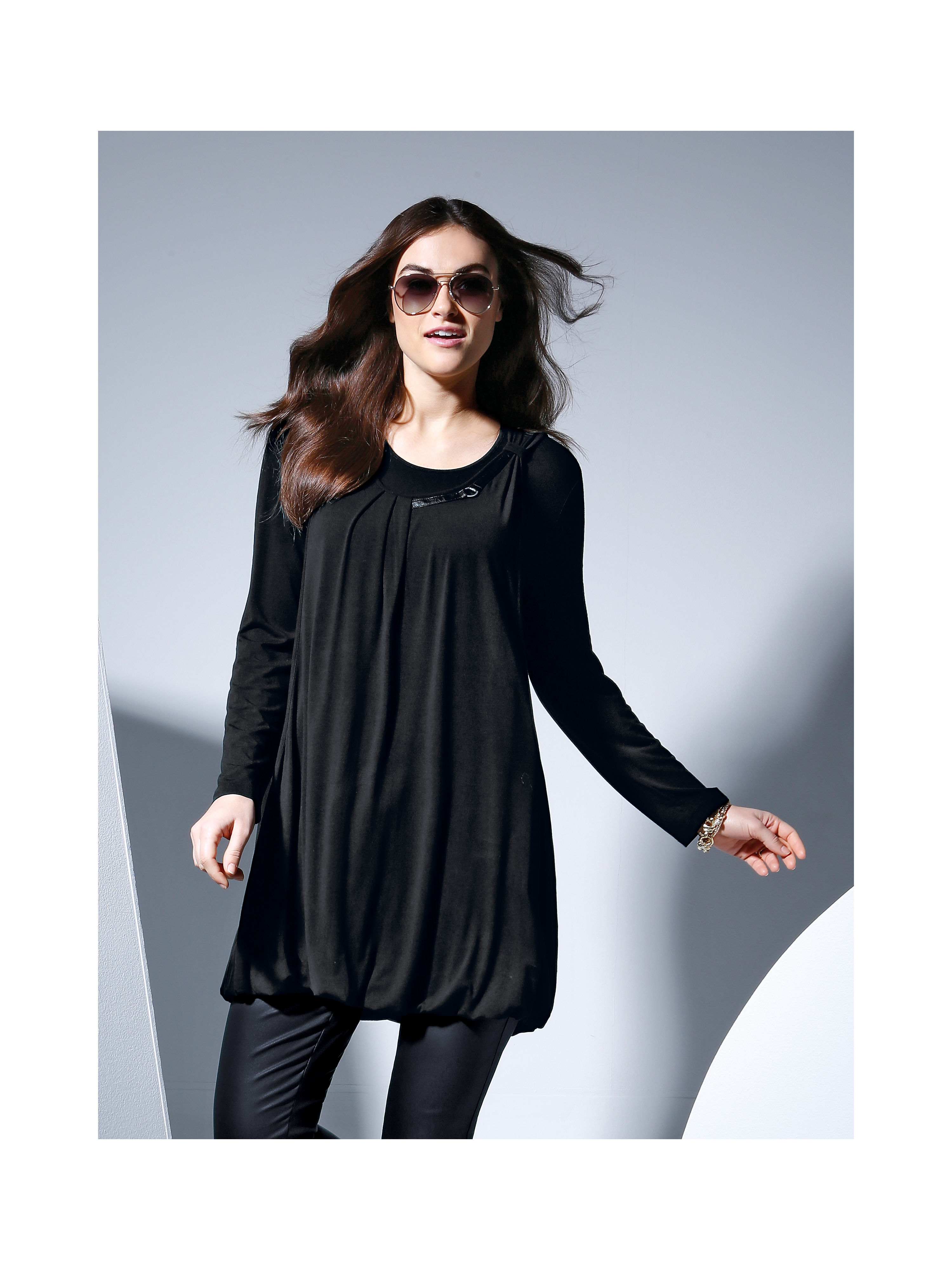 Image of Round neck top Via Appia Due black