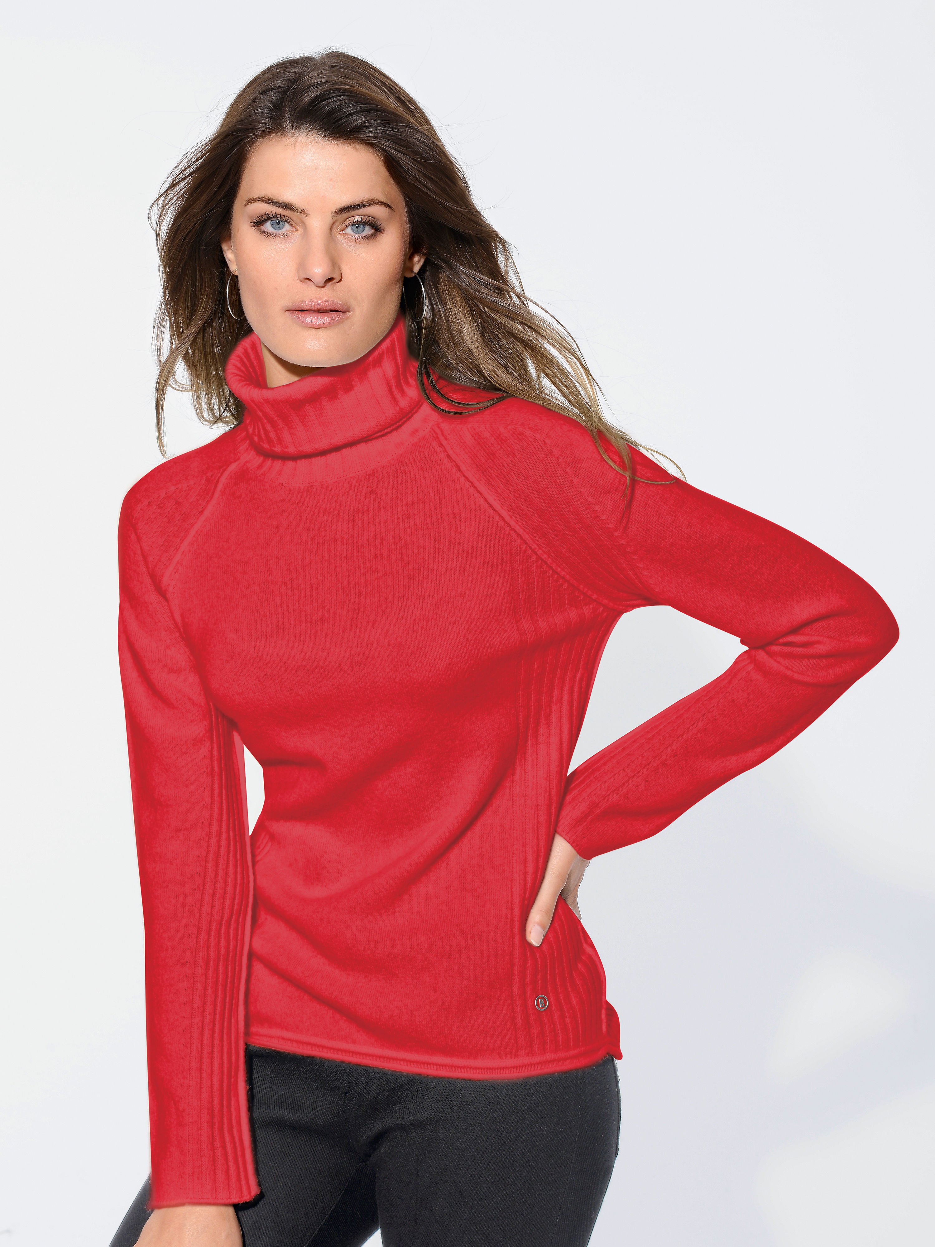 Image of Roll-neck pullover Bogner red