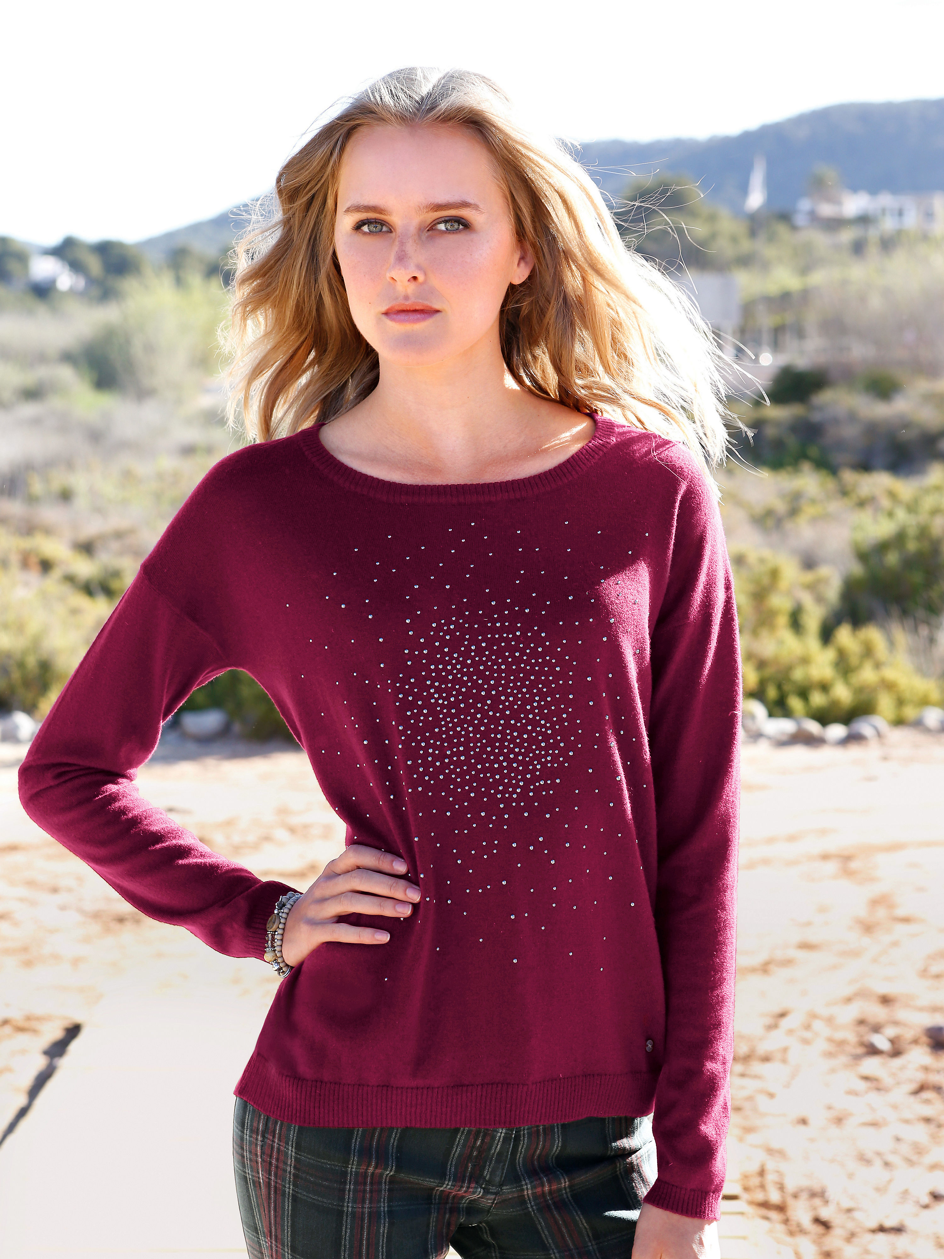 Image of Round neck jumper Brax Feel Good red