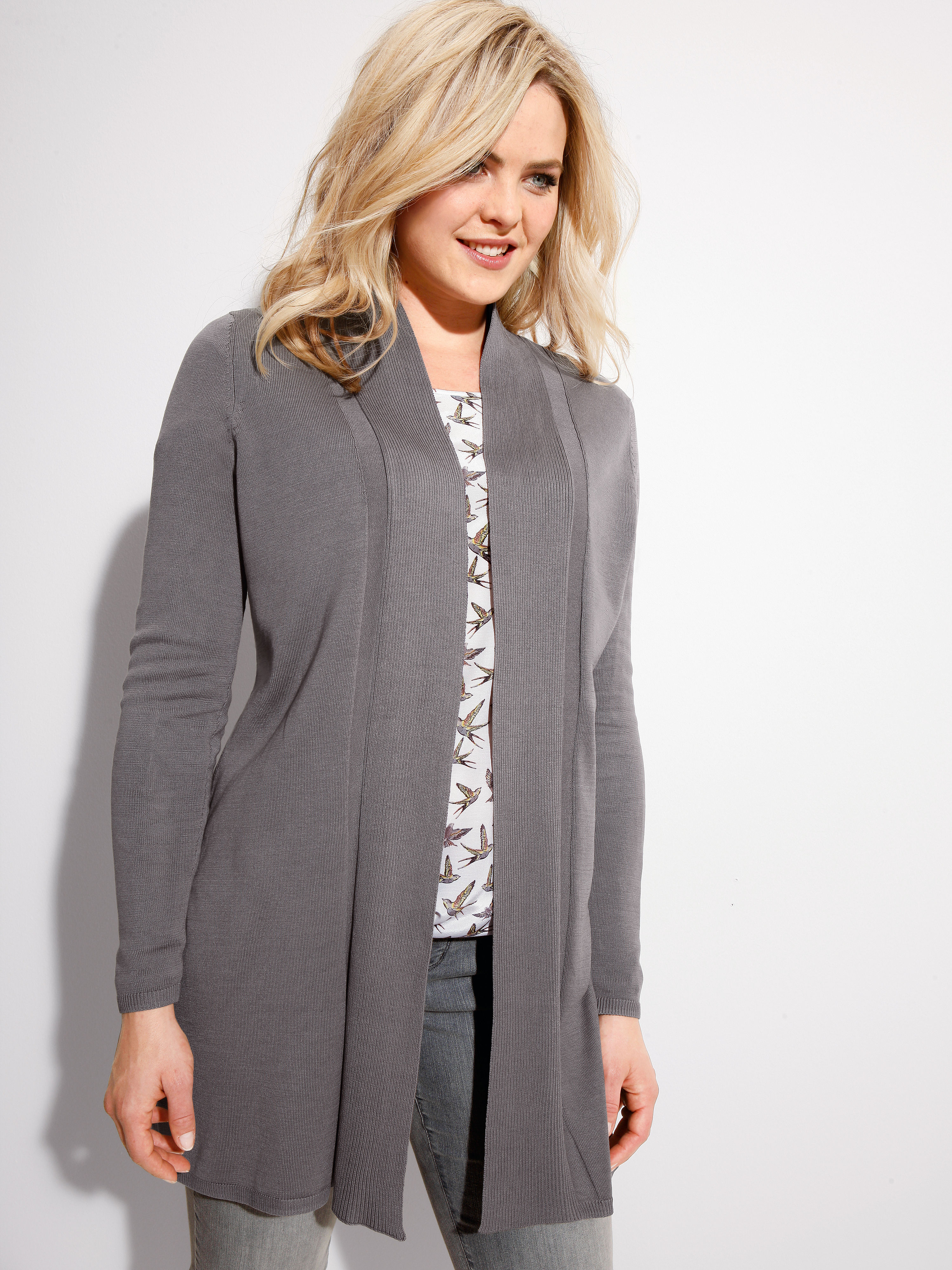 Image of Cardigan Anna Aura grey size: 16