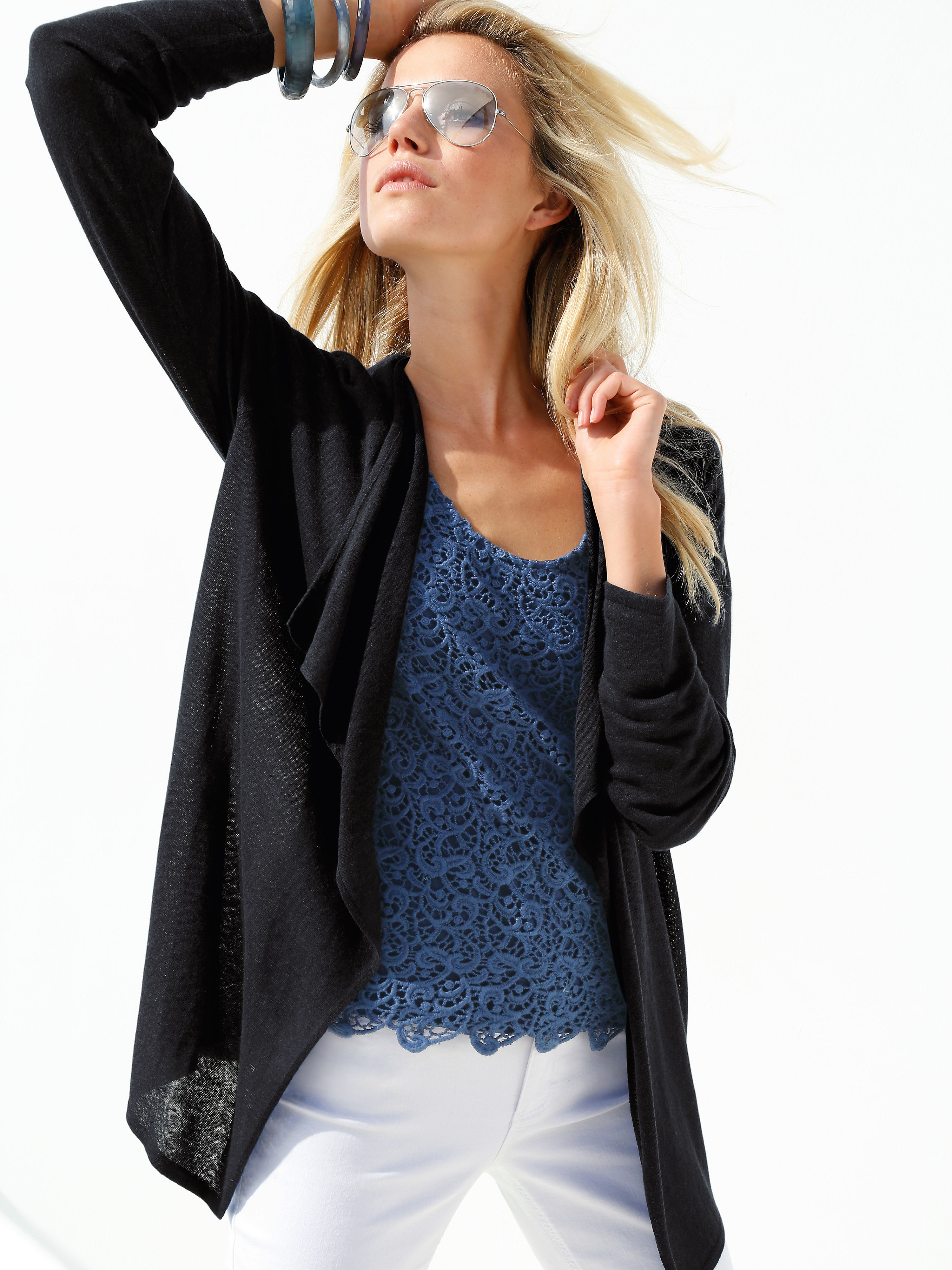 Image of Long cardigan Peter Hahn black