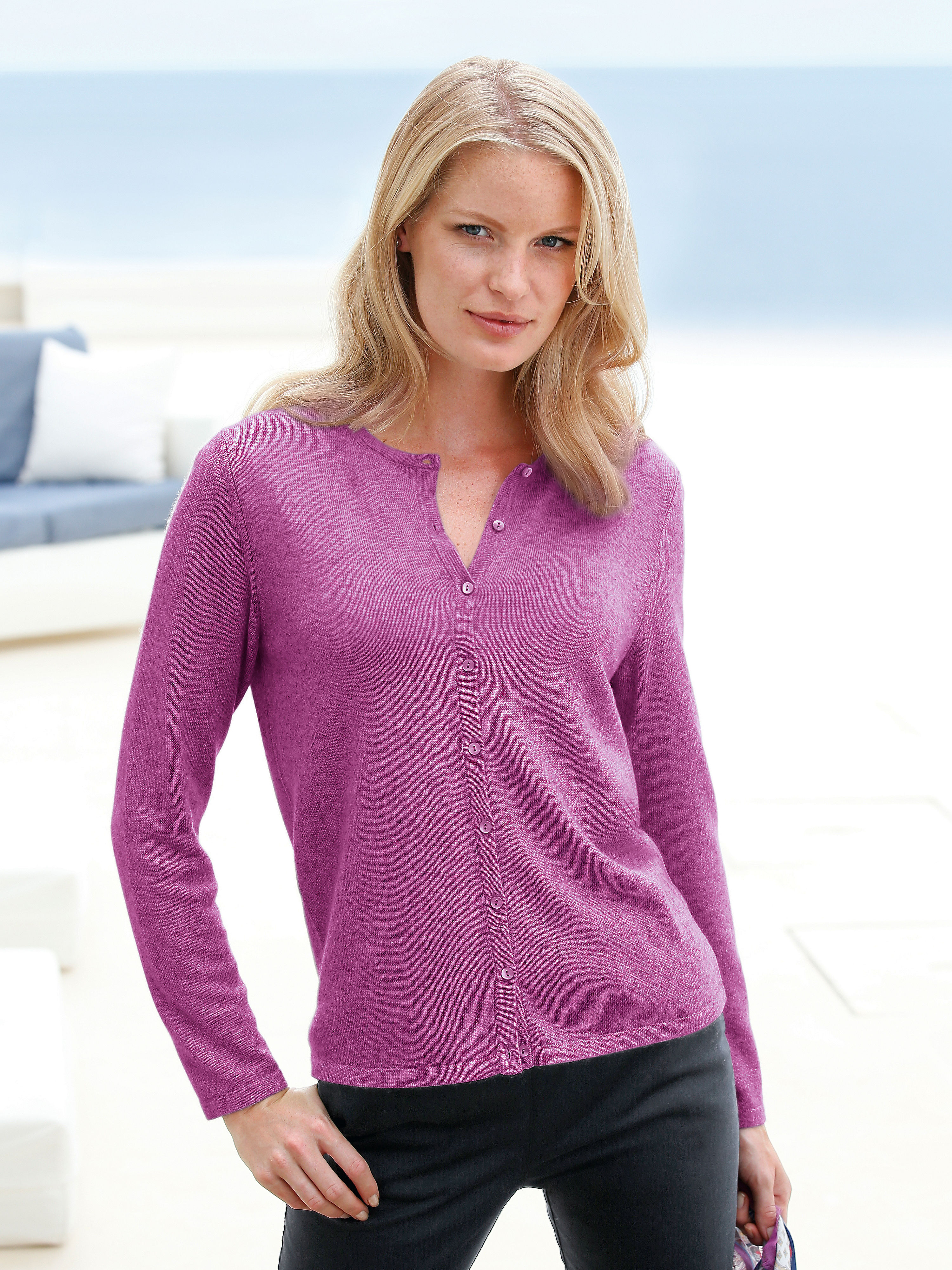 Image of Cardigan Peter Hahn bright pink size: 12
