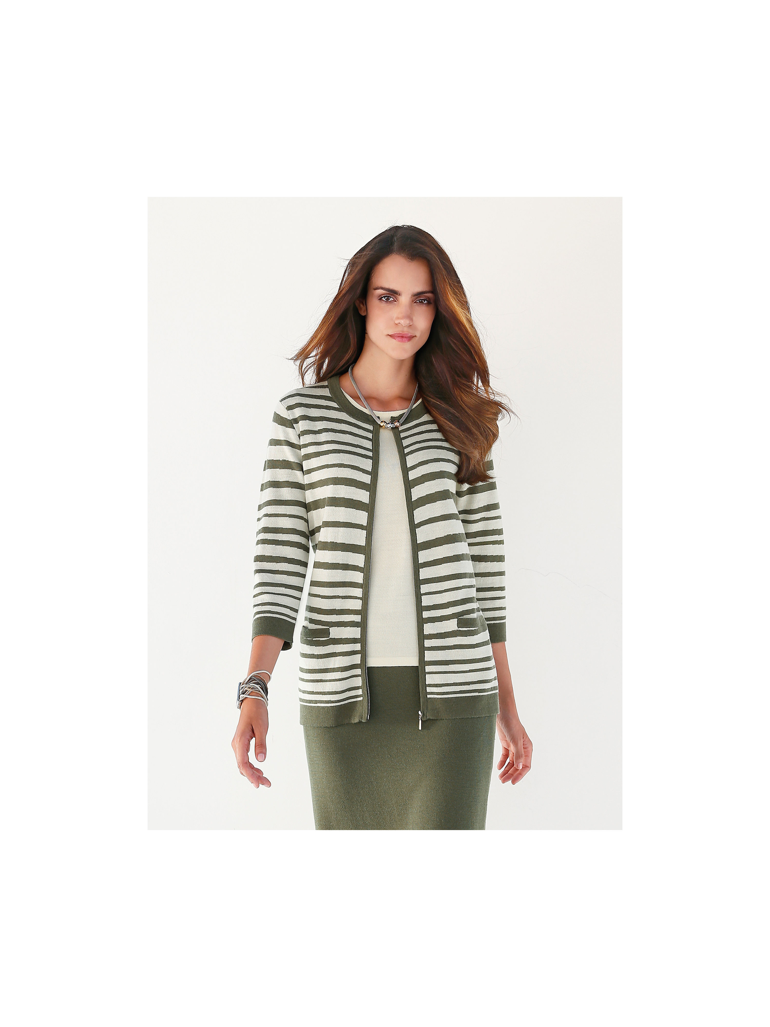 Image of Cardigan in 100% new milled wool Peter Hahn multicoloured size: 10
