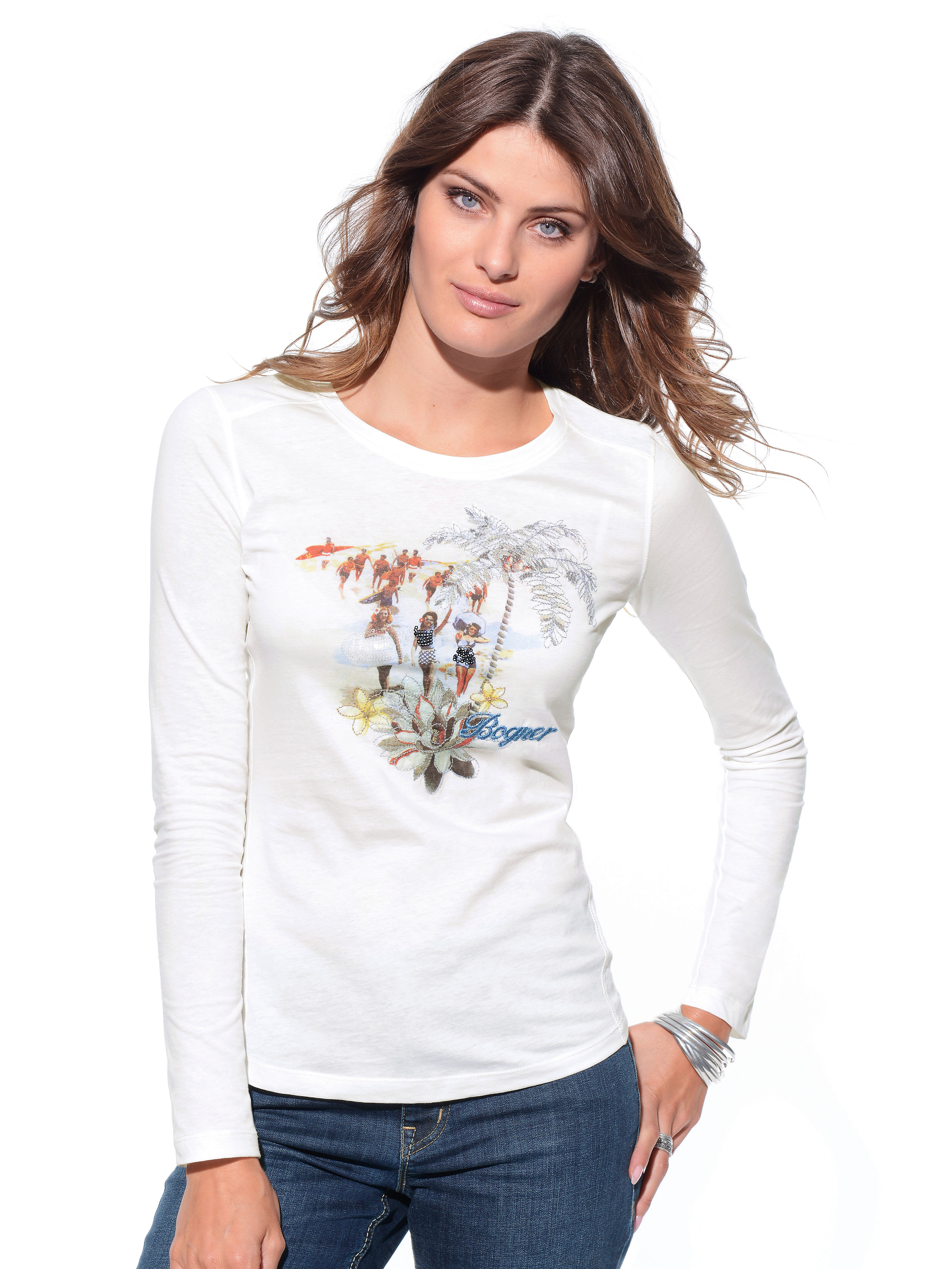 Image of Round neck top Bogner beige