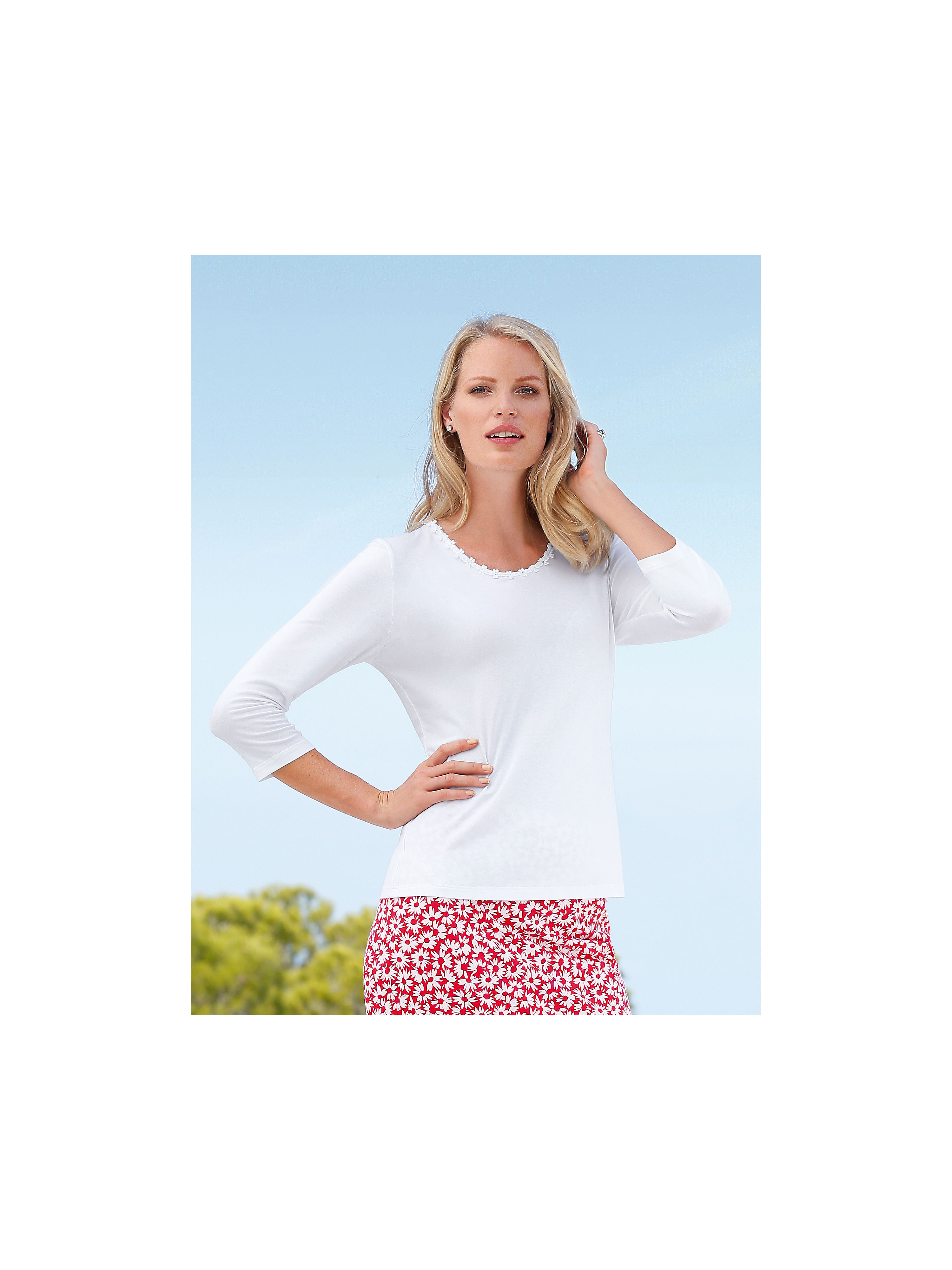 Image of Round neck top Efixelle white