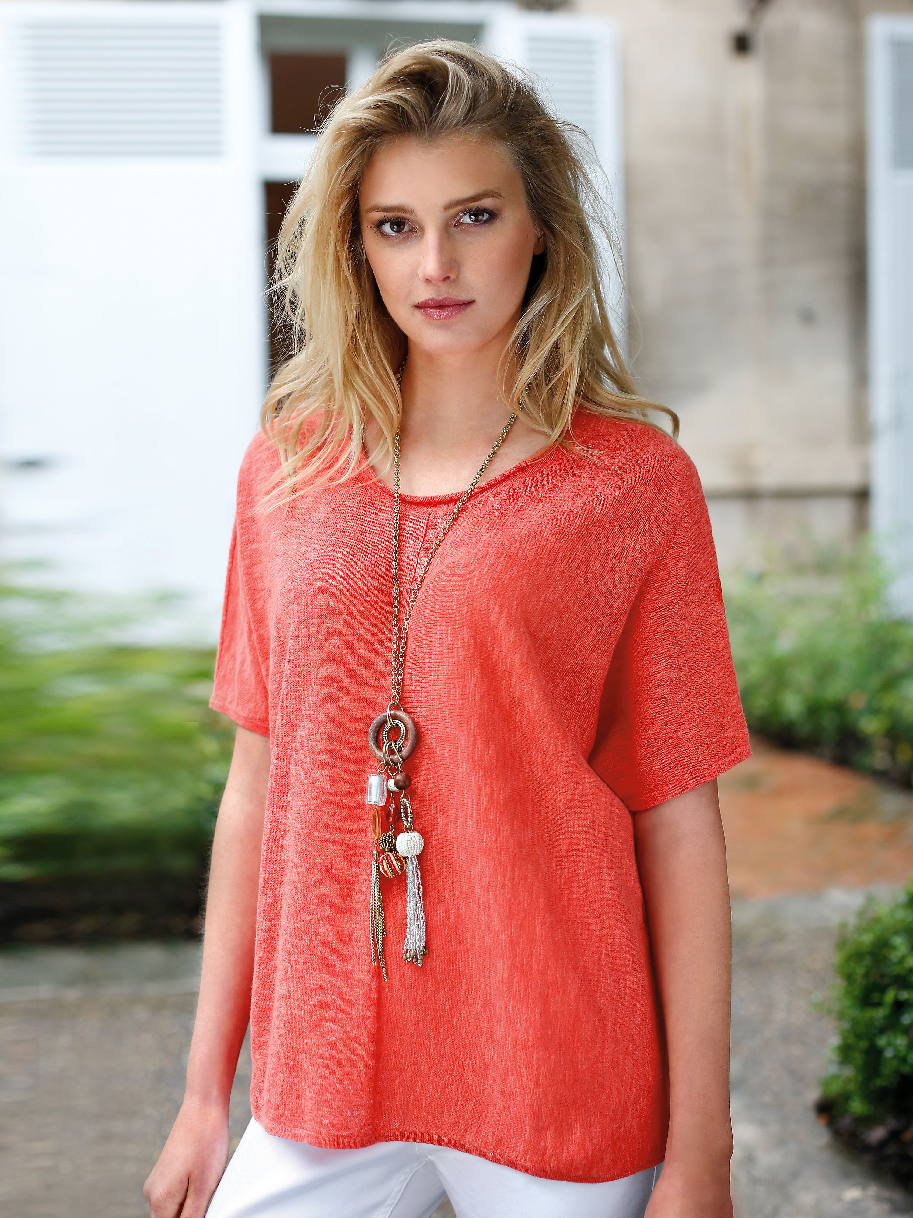 Image of Round neck pullover Uta Raasch red