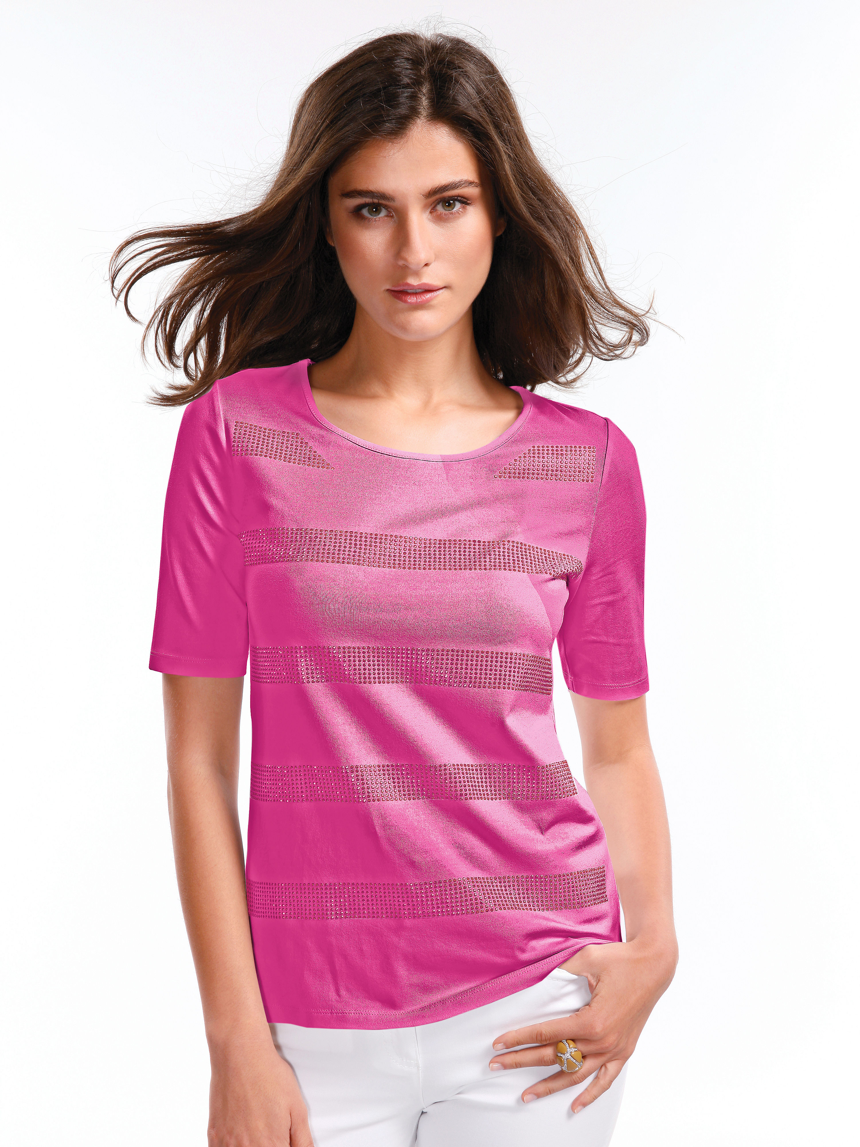 Image of Round neck top Peter Hahn bright pink size: 24
