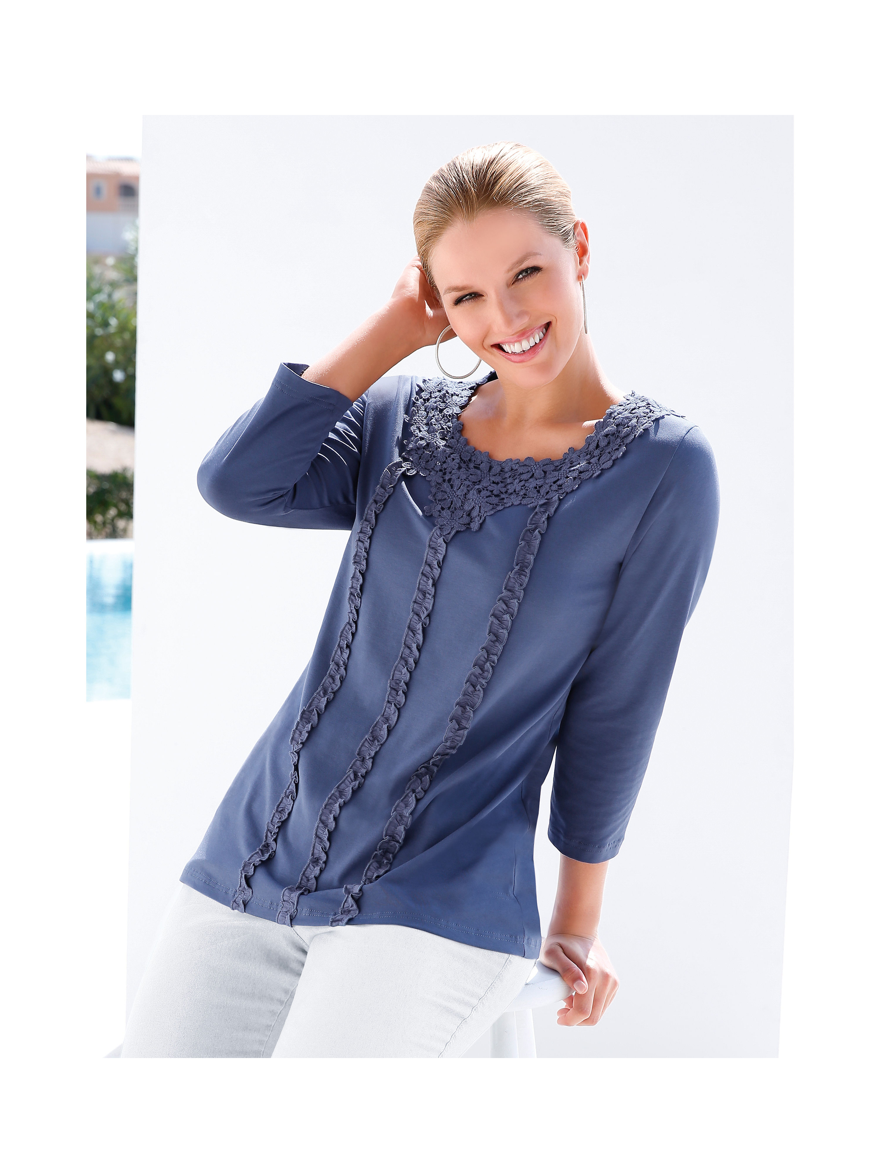 Image of Round neck top Anna Aura pale pink size: 16