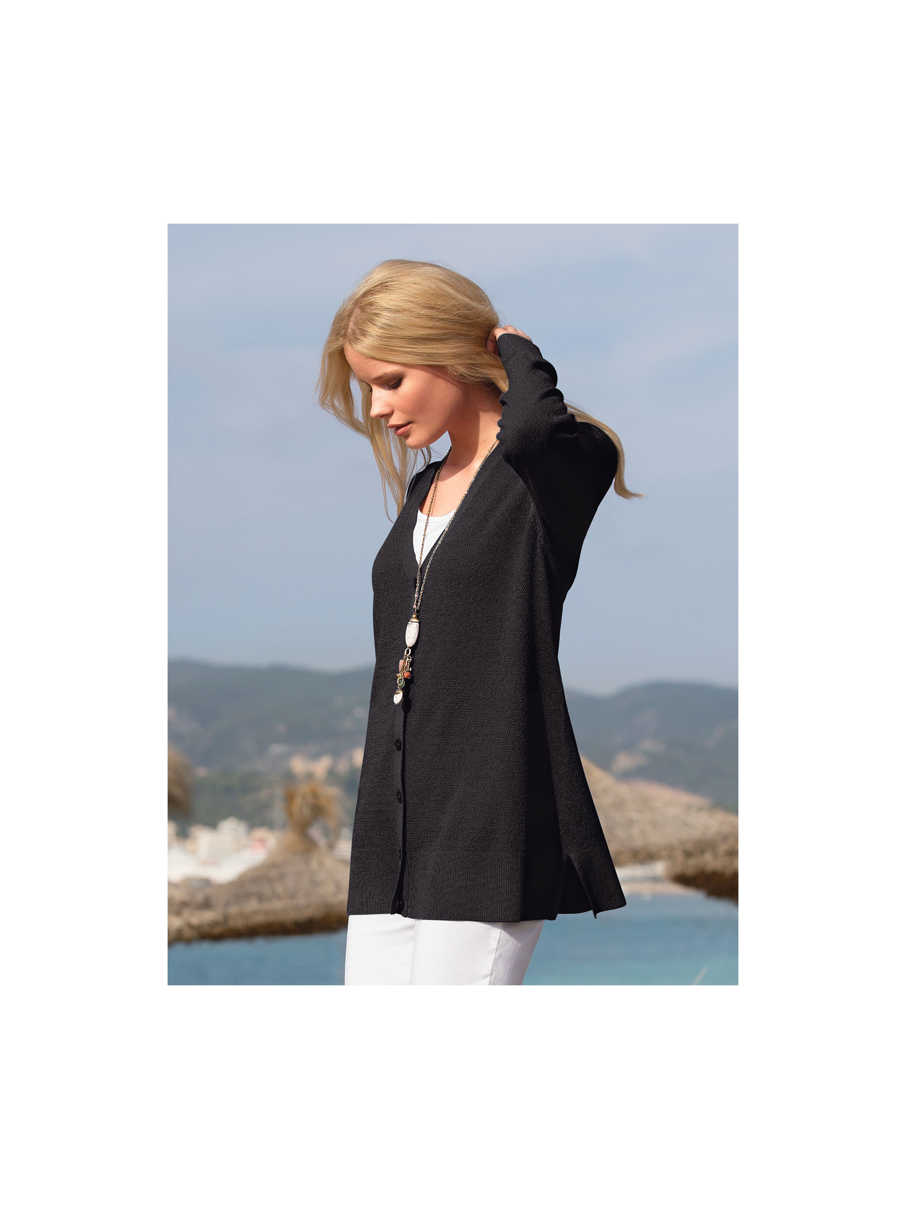 Image of V-neck cardigan Peter Hahn black