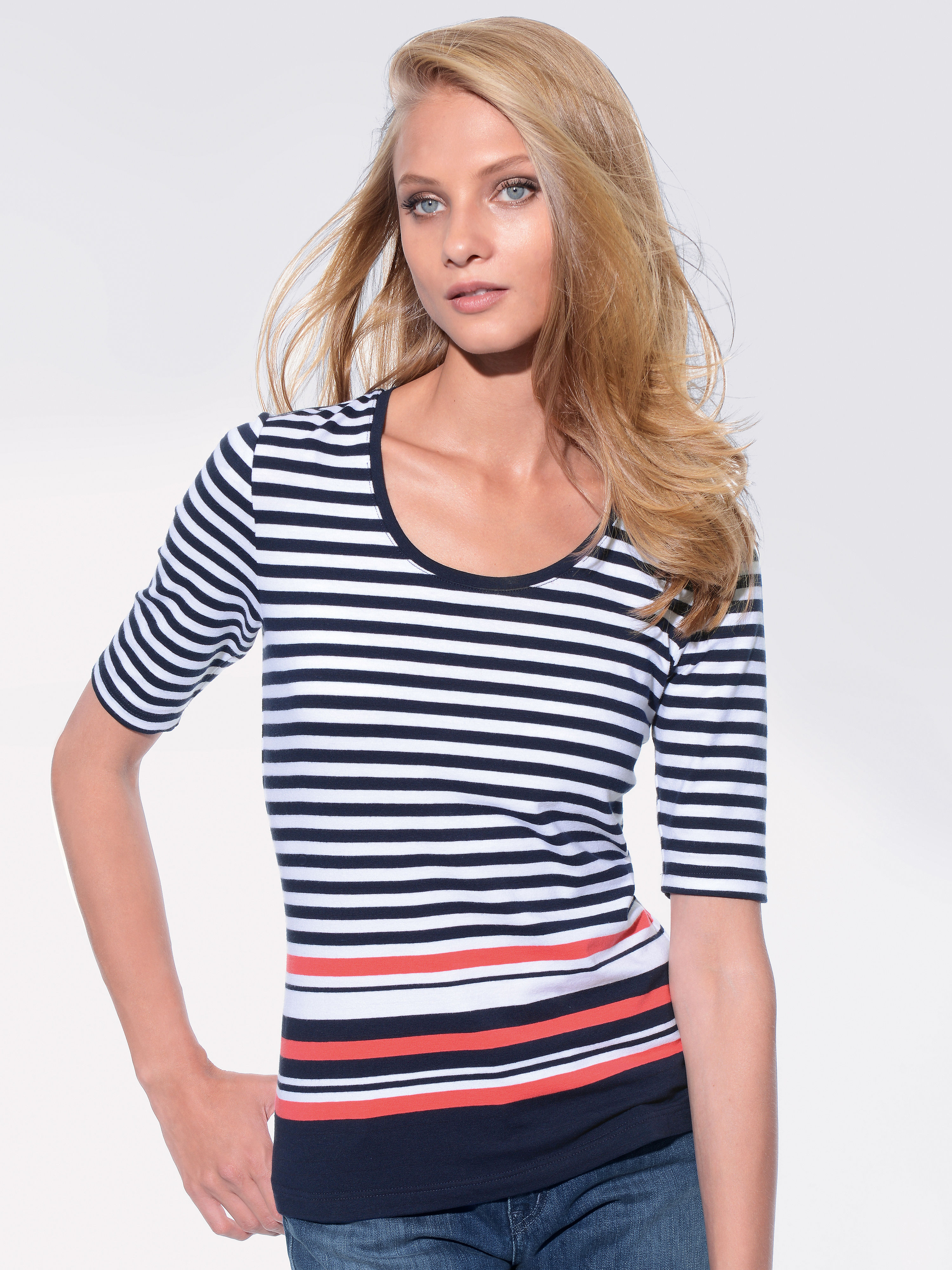 Image of Round neck top Fadenmeister Berlin multicoloured size: 14