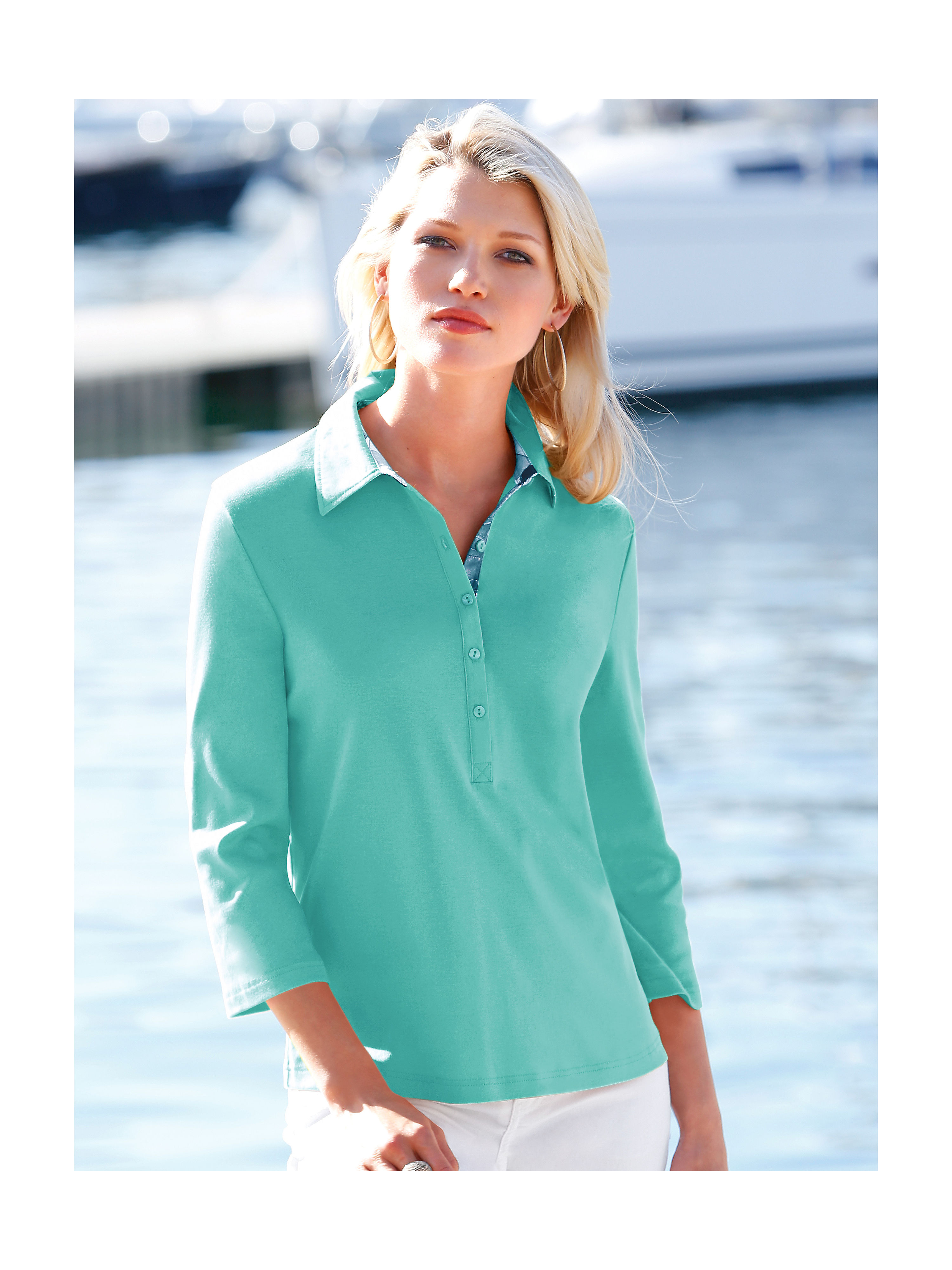 Image of Polo shirt Efixelle turquoise size: 26