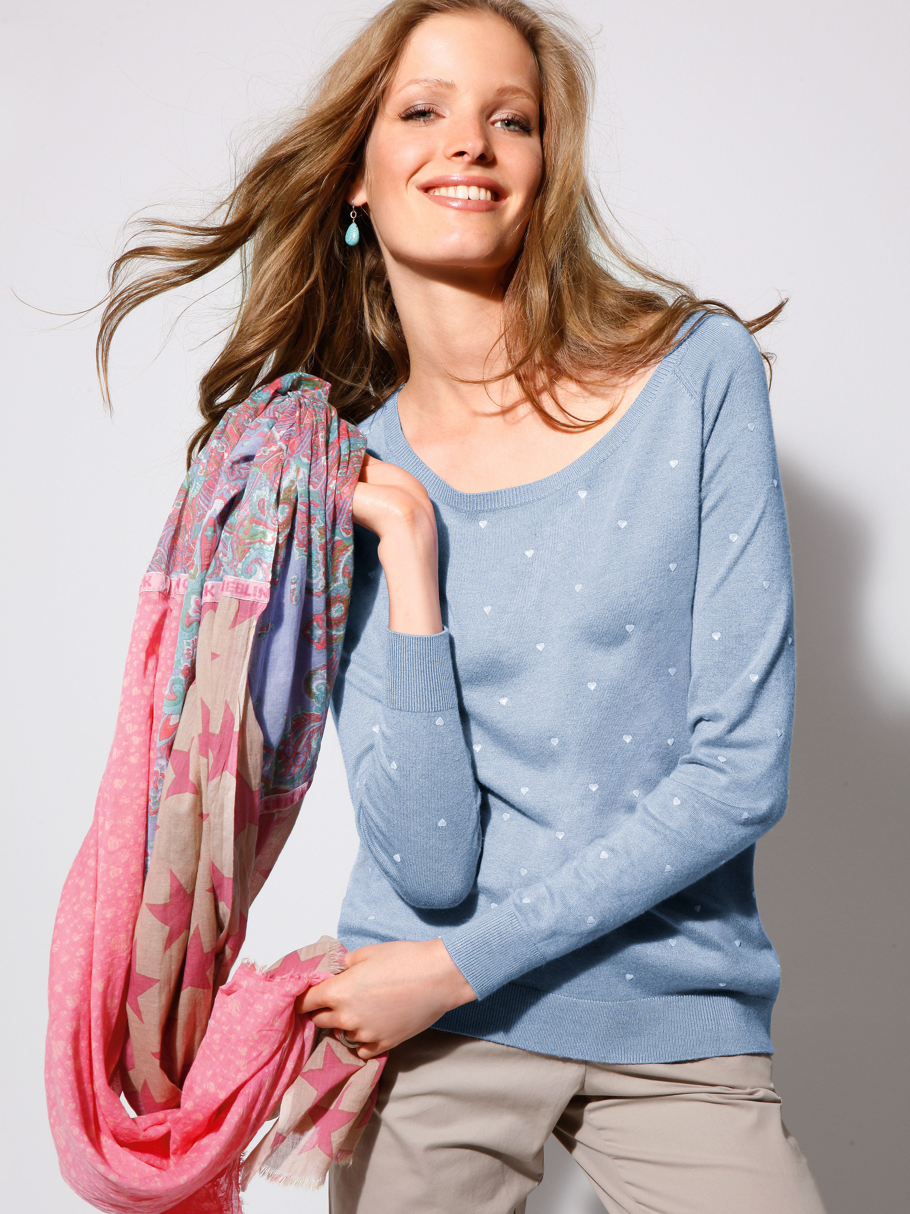 Image of Round neck jumper LIEBLINGSSTÜCK blue size: 14