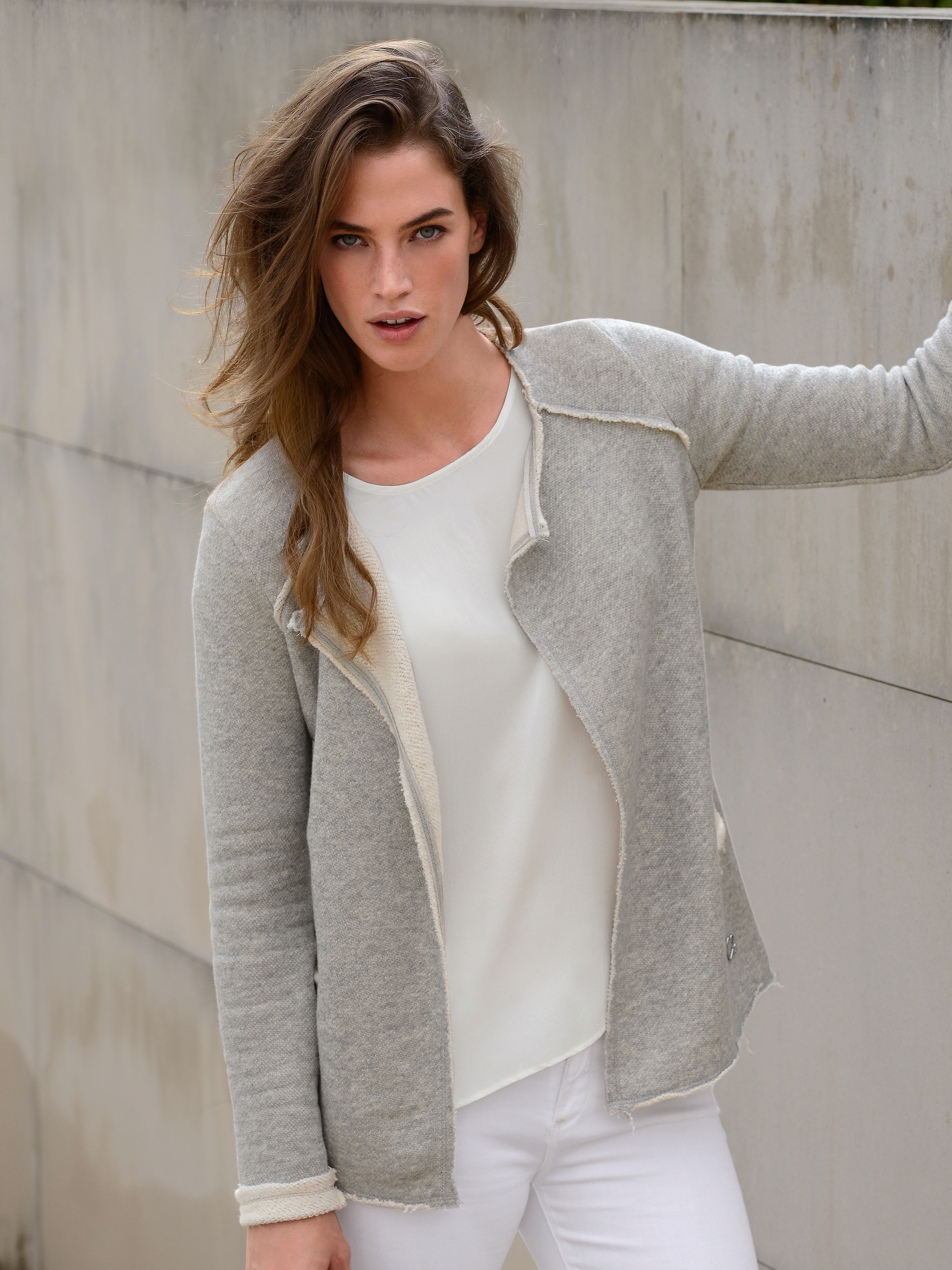 Image of Sweat jacket LIEBLINGSSTÜCK grey