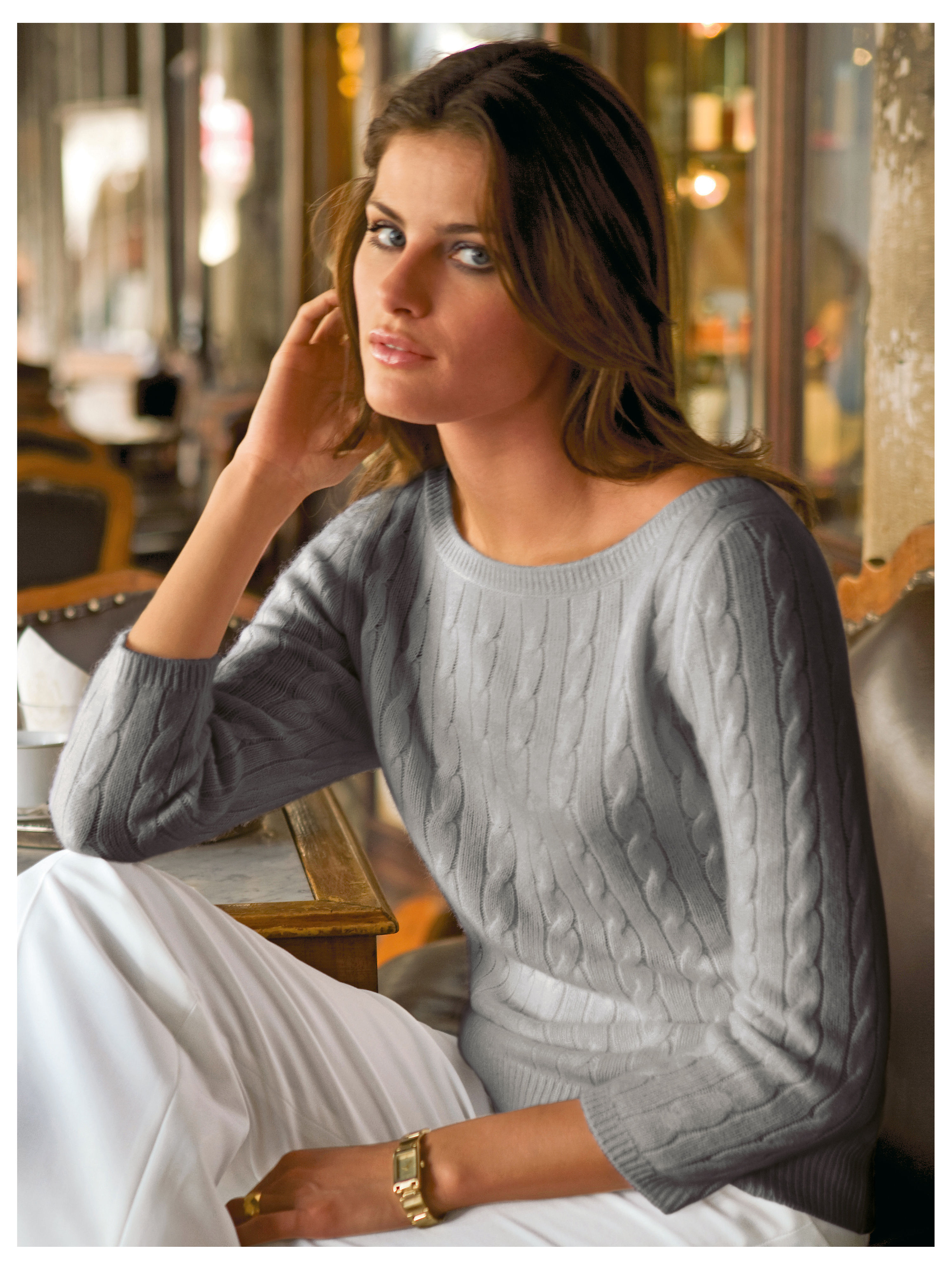 Image of Jumper in pure cashmere Peter Hahn grey