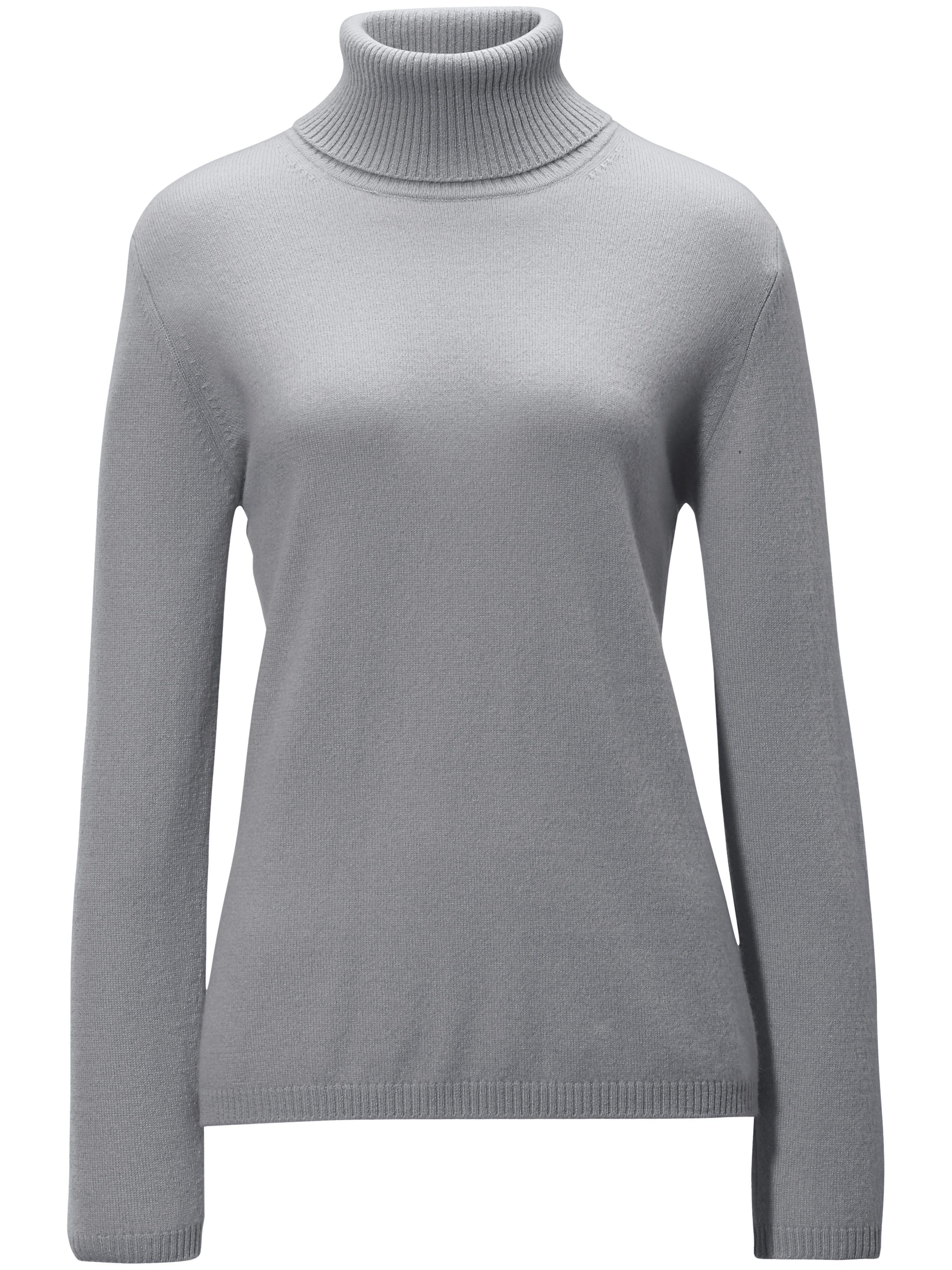 Image of Polo jumper in 100% cashmere cashmere grey size: 22