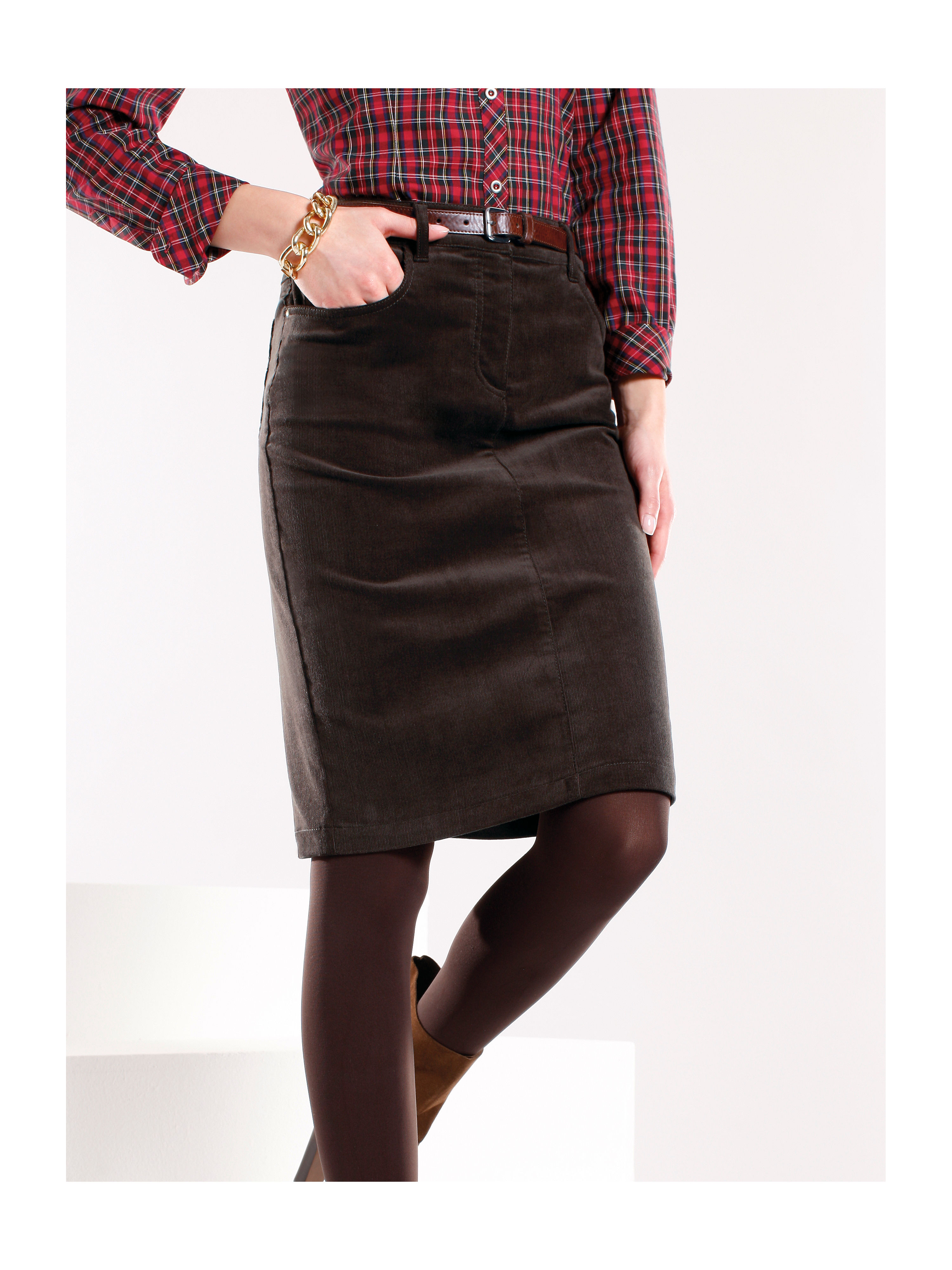 Image of Skirt Peter Hahn brown size: 26