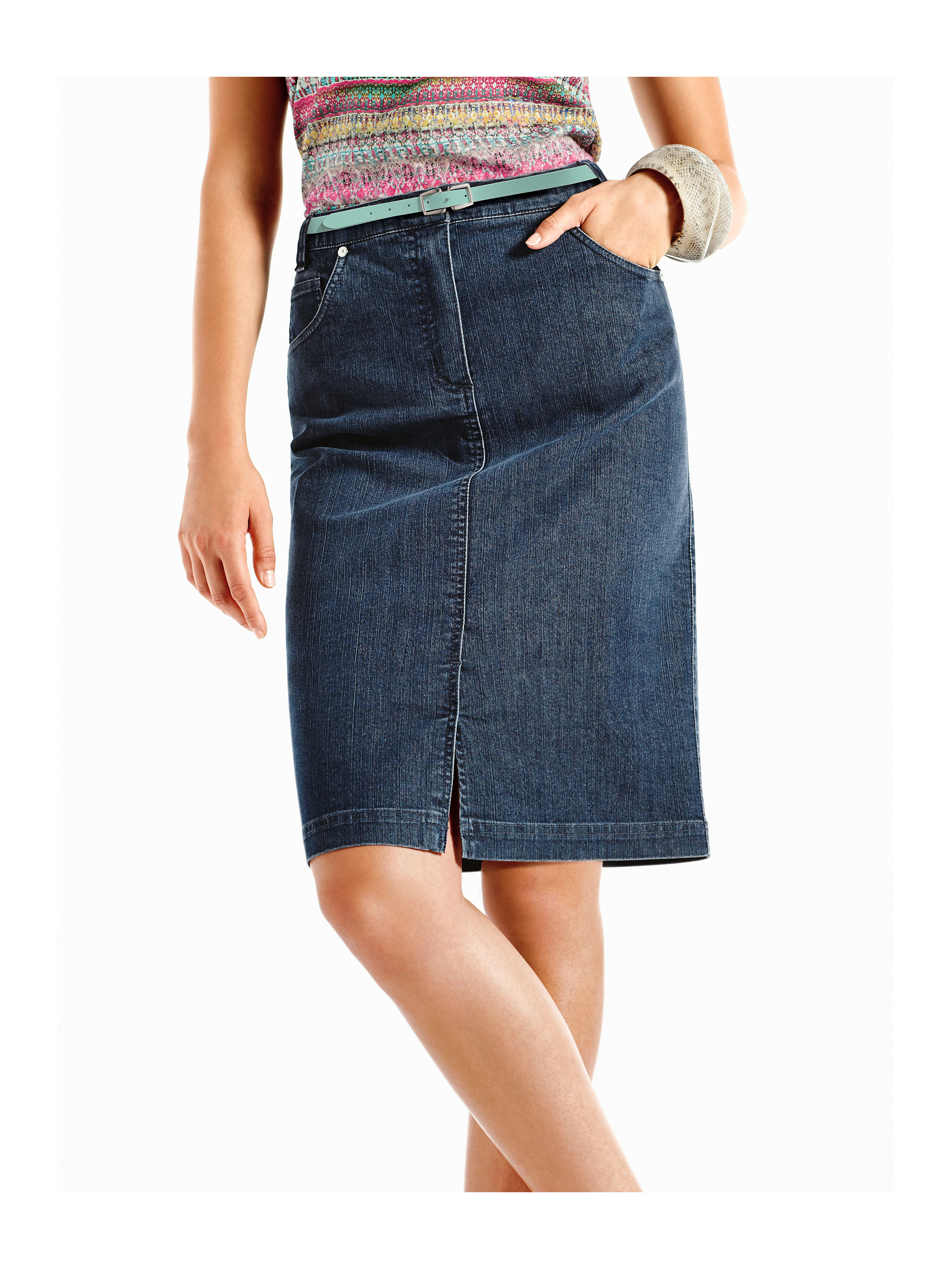 Image of Denim skirt Peter Hahn denim size: 16