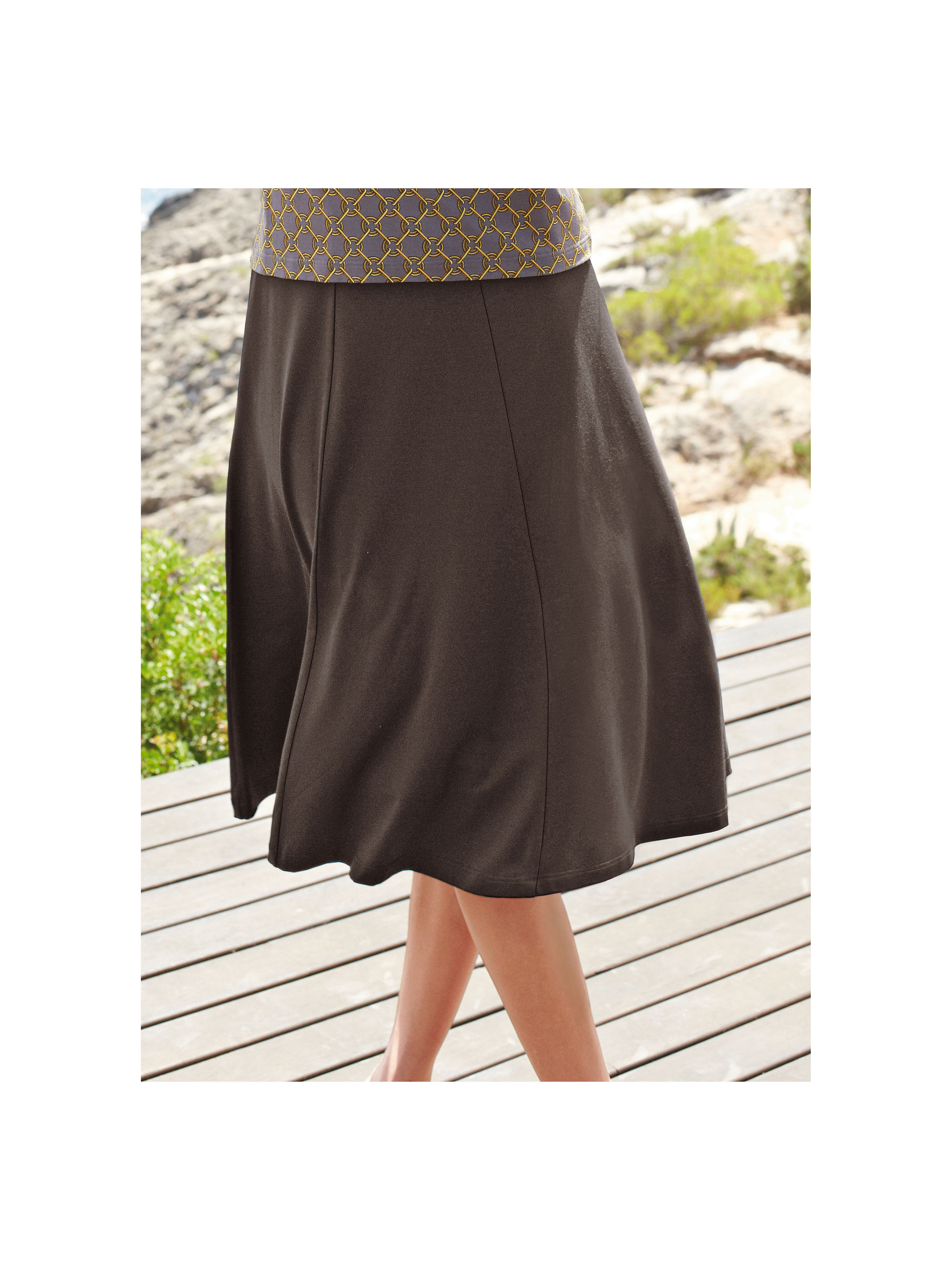 Image of Jersey skirt Peter Hahn brown size: 10