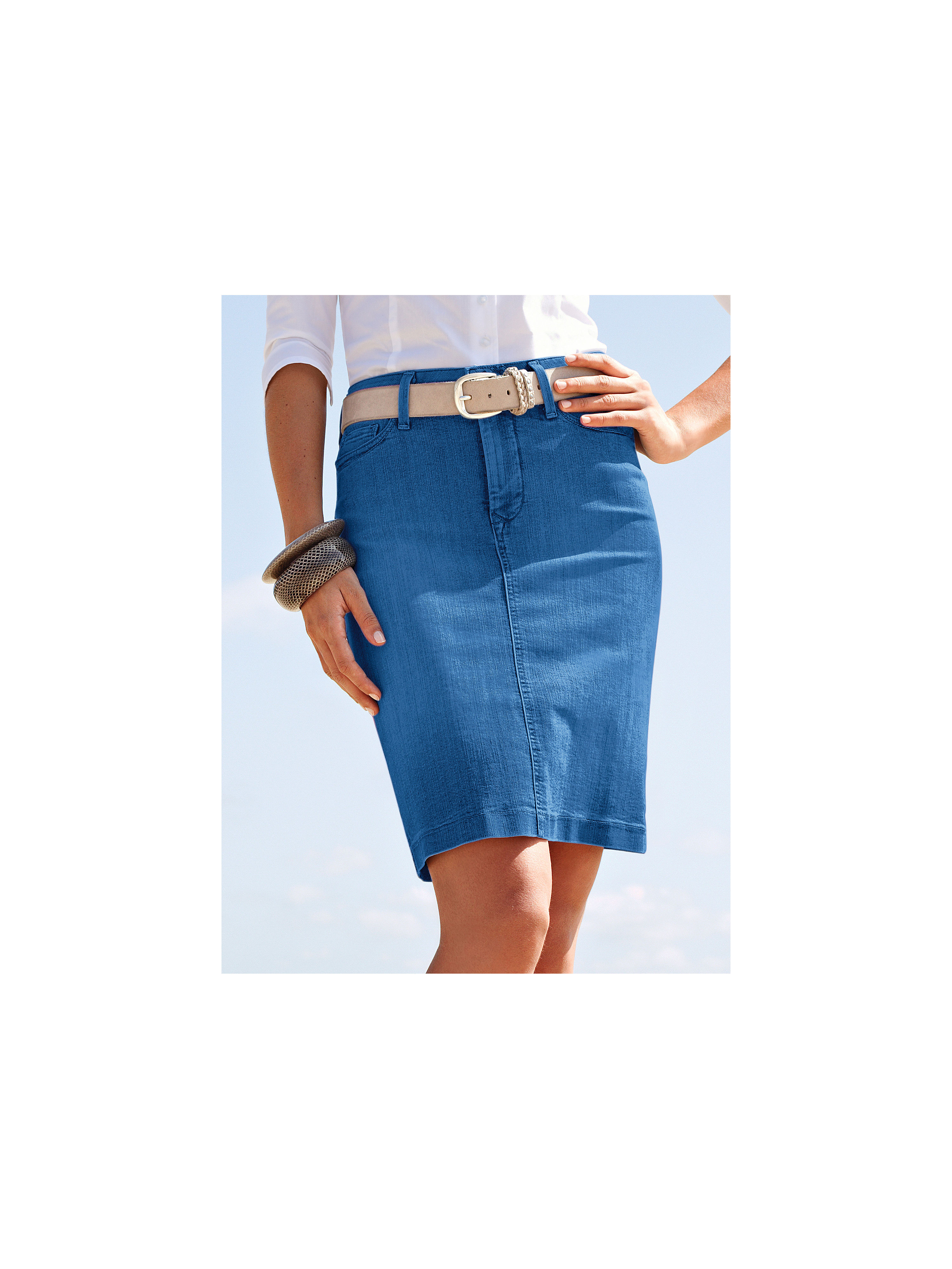 Image of Denim skirt NYDJ blue size: 18