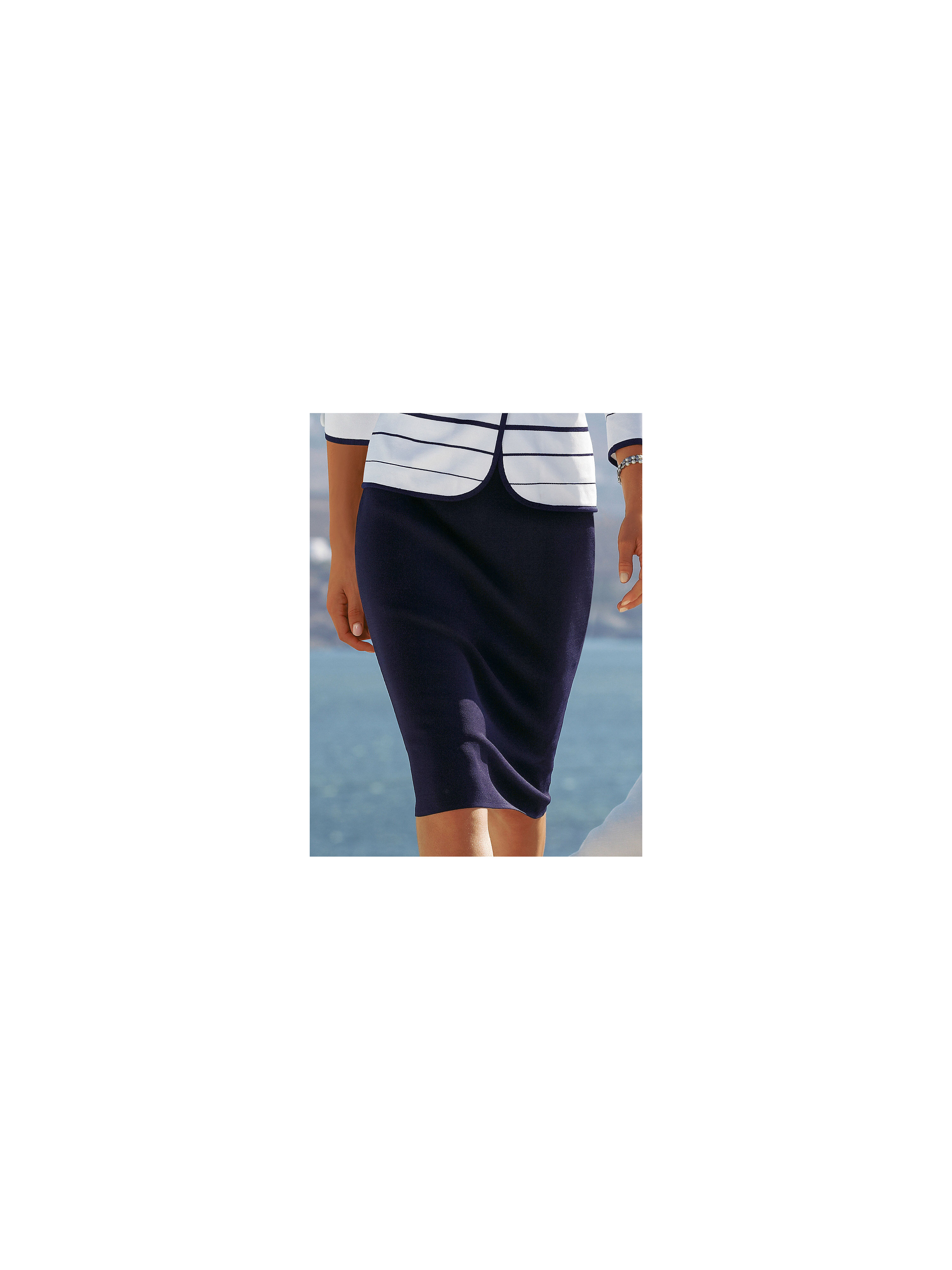 Image of Knitted skirt Peter Hahn blue size: 22s