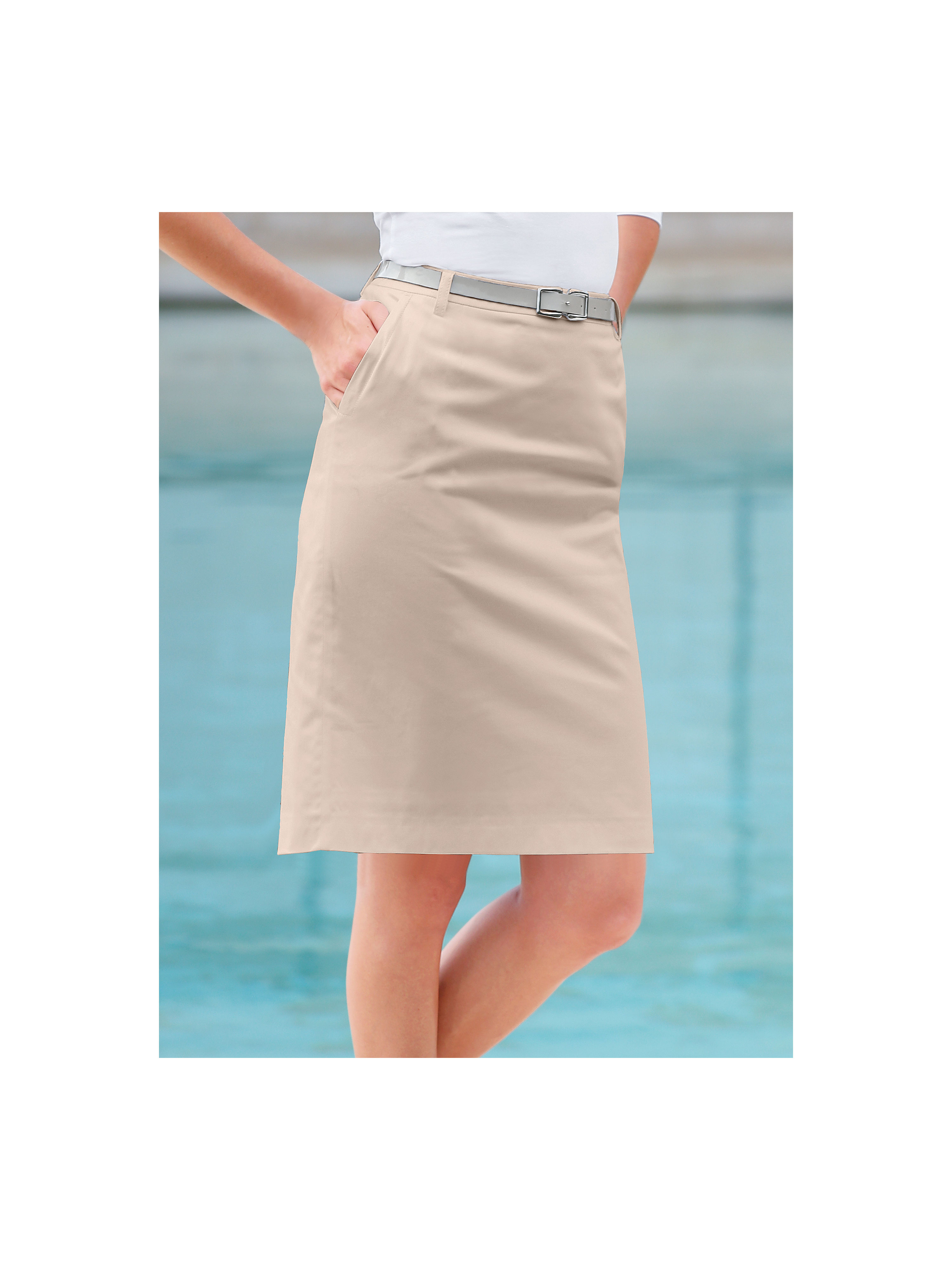 Image of Straight-cut skirt Peter Hahn beige