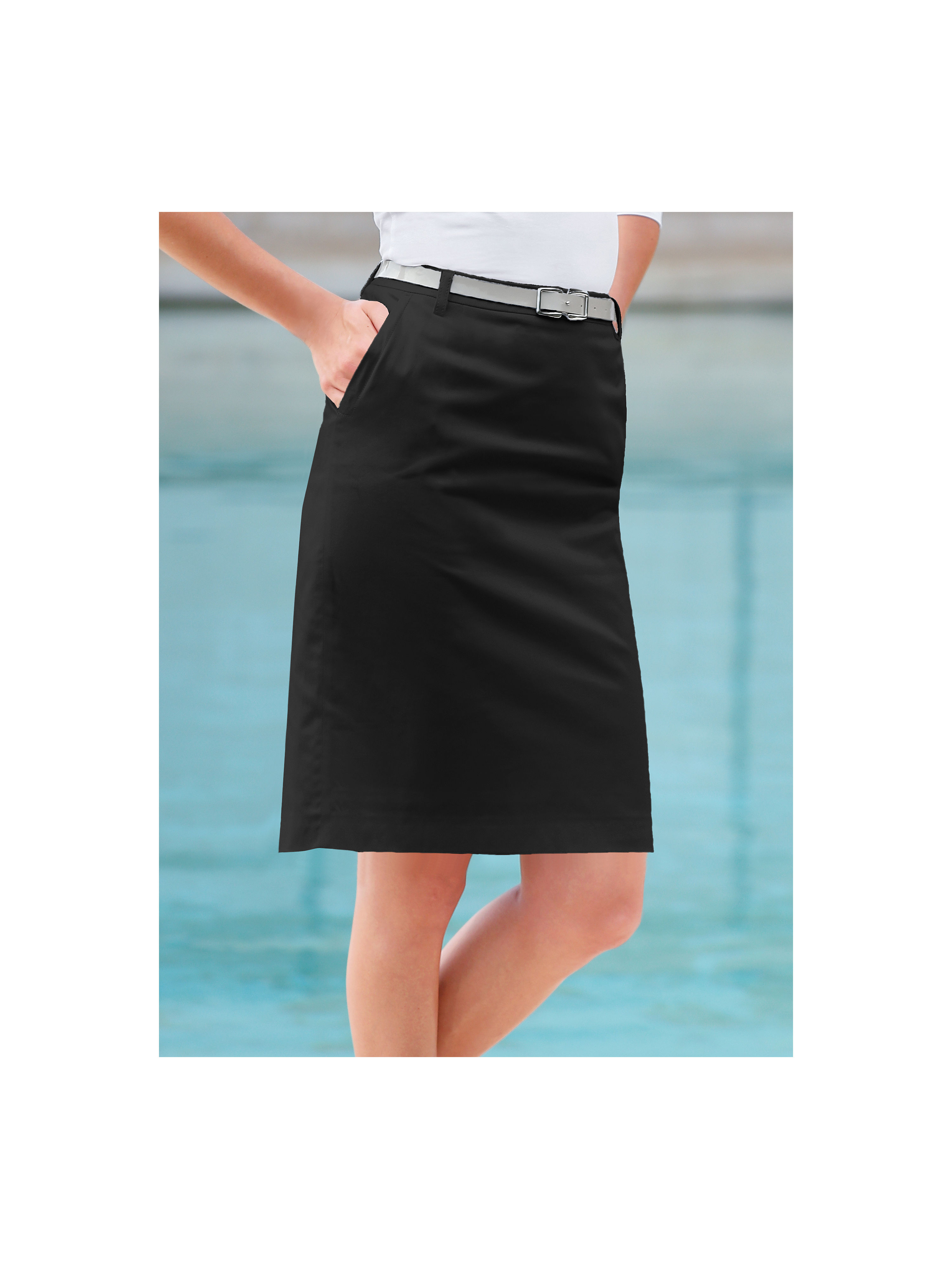 Image of Straight-cut skirt Peter Hahn black