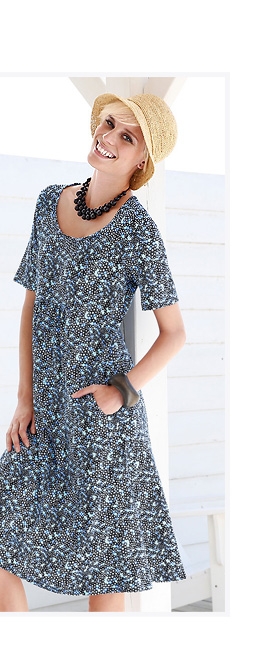 Kleid mit 1/2-Arm aus 100% Baumwolle (13728188)