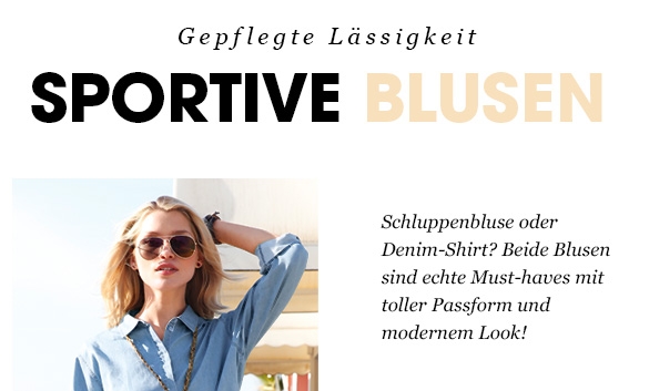 Jeans-Bluse aus 100% Baumwolle (70148588)