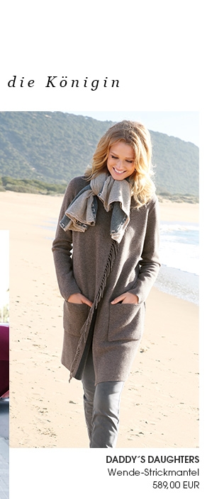 Wende-Strickmantel aus reinem Kaschmir (85650088)