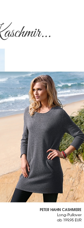 Long-Pullover mit 3/4-Arm aus reinem Kaschmir (90637088)