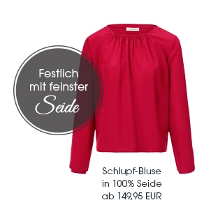 Schlupf-Bluse in 100% Seide (72712688)