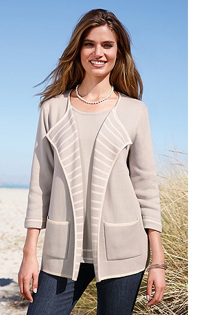 Strickjacke mit 3/4-Arm (91134077)