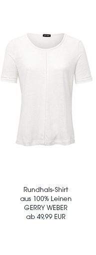 Rundhals-Shirt aus 100% Leinen (91803777)